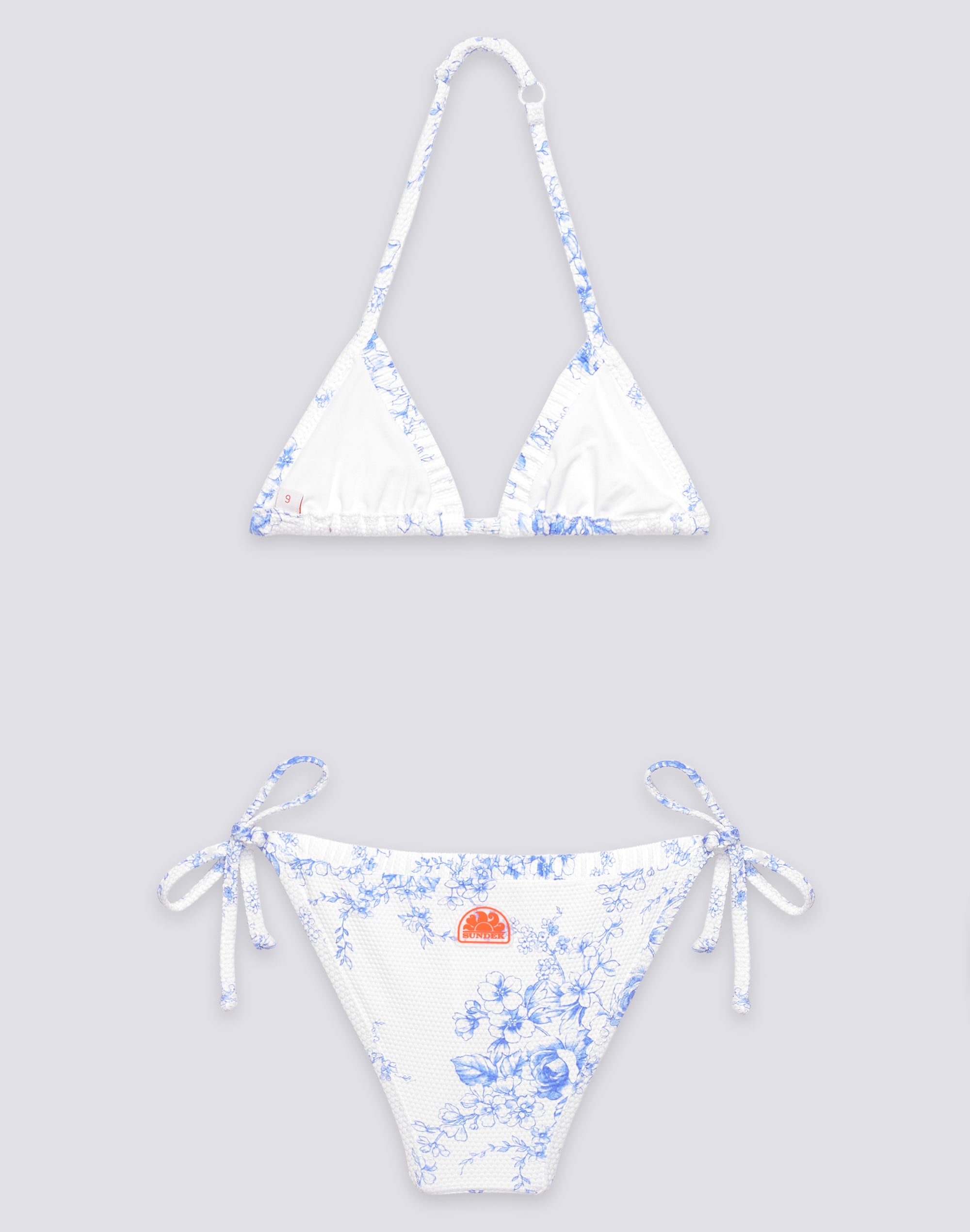 sundek-mini-bikini-bambina-rose-de-joie-con-lacci-regolabili image 2