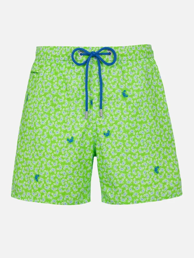 mc2-saint-barth-comfort-light-com0009-boxer-mare-stampa-granchi-verde-fluo image 1