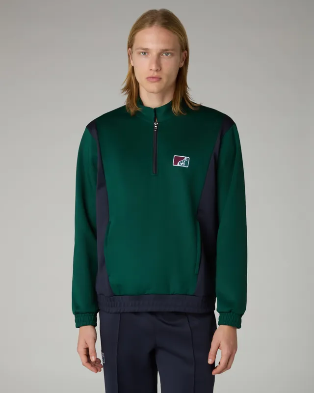 australian-classic-crewneck-mezza-zip-tessuto-shot image 1