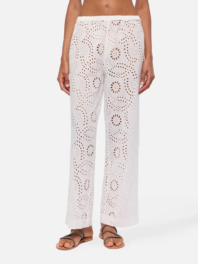 mc2-saint-barth-inez-pantaloni-donna-in-sangallo-cotone-bianco-gamba-dritta image 1