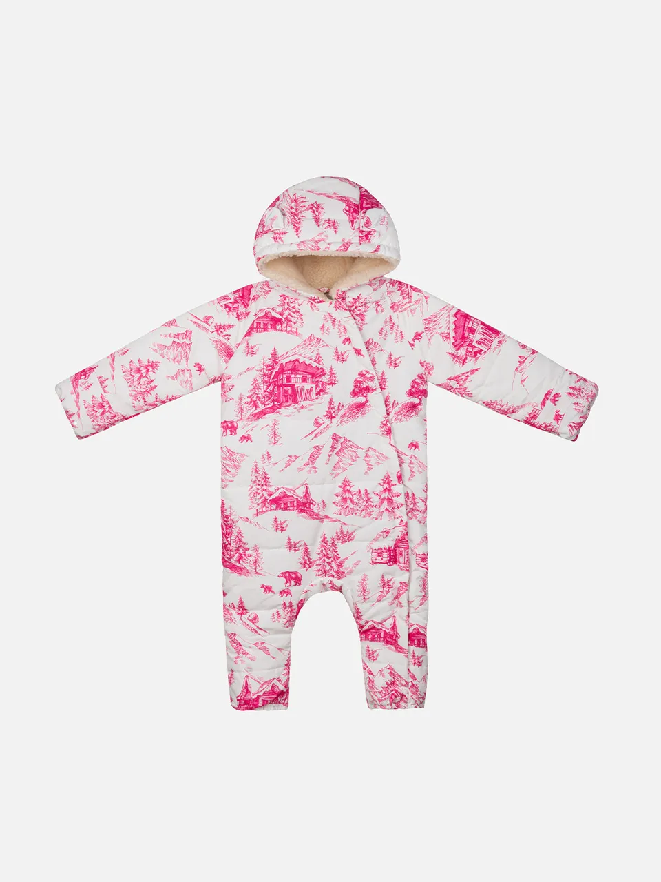 mc2-saint-barth-glace-tuta-da-neve-neonata-toile-de-jouy-bianca image 1