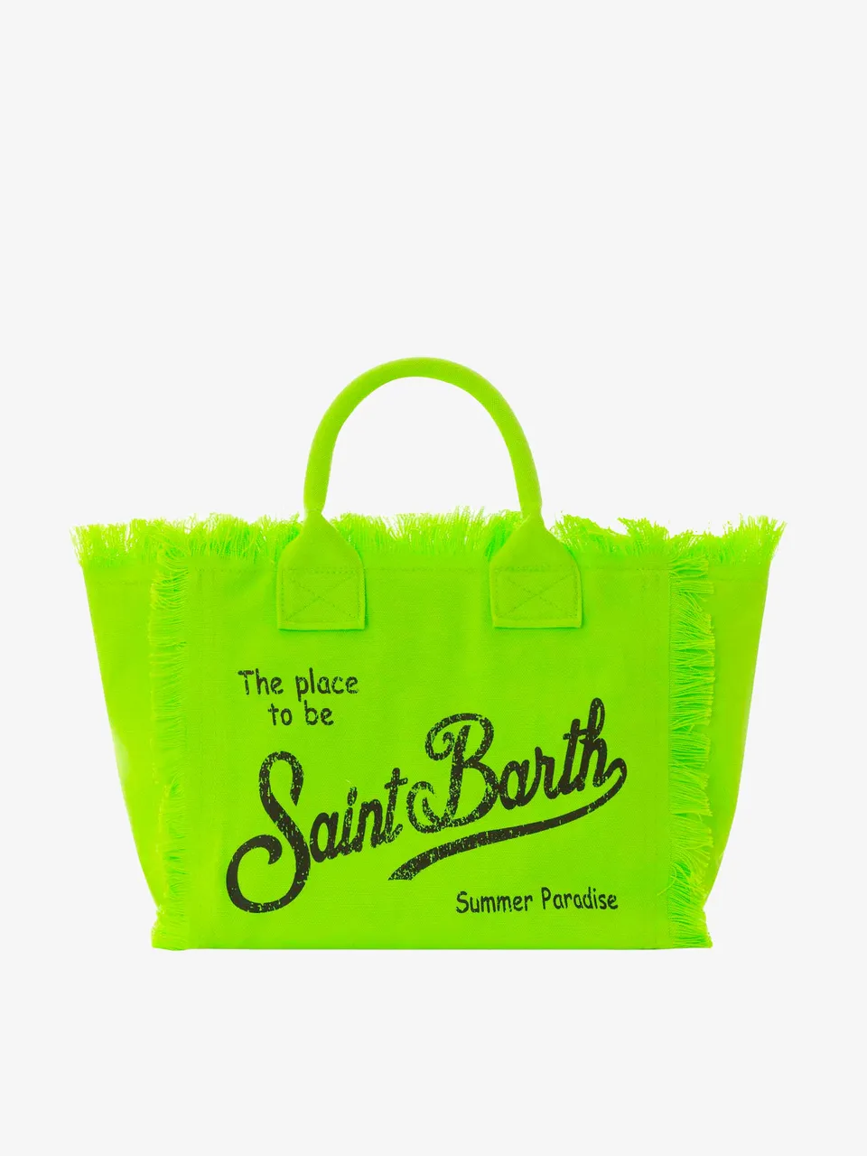 mc2-saint-barth-colette-borsa-a-mano-canvas-cotone-verde-fluo image 1
