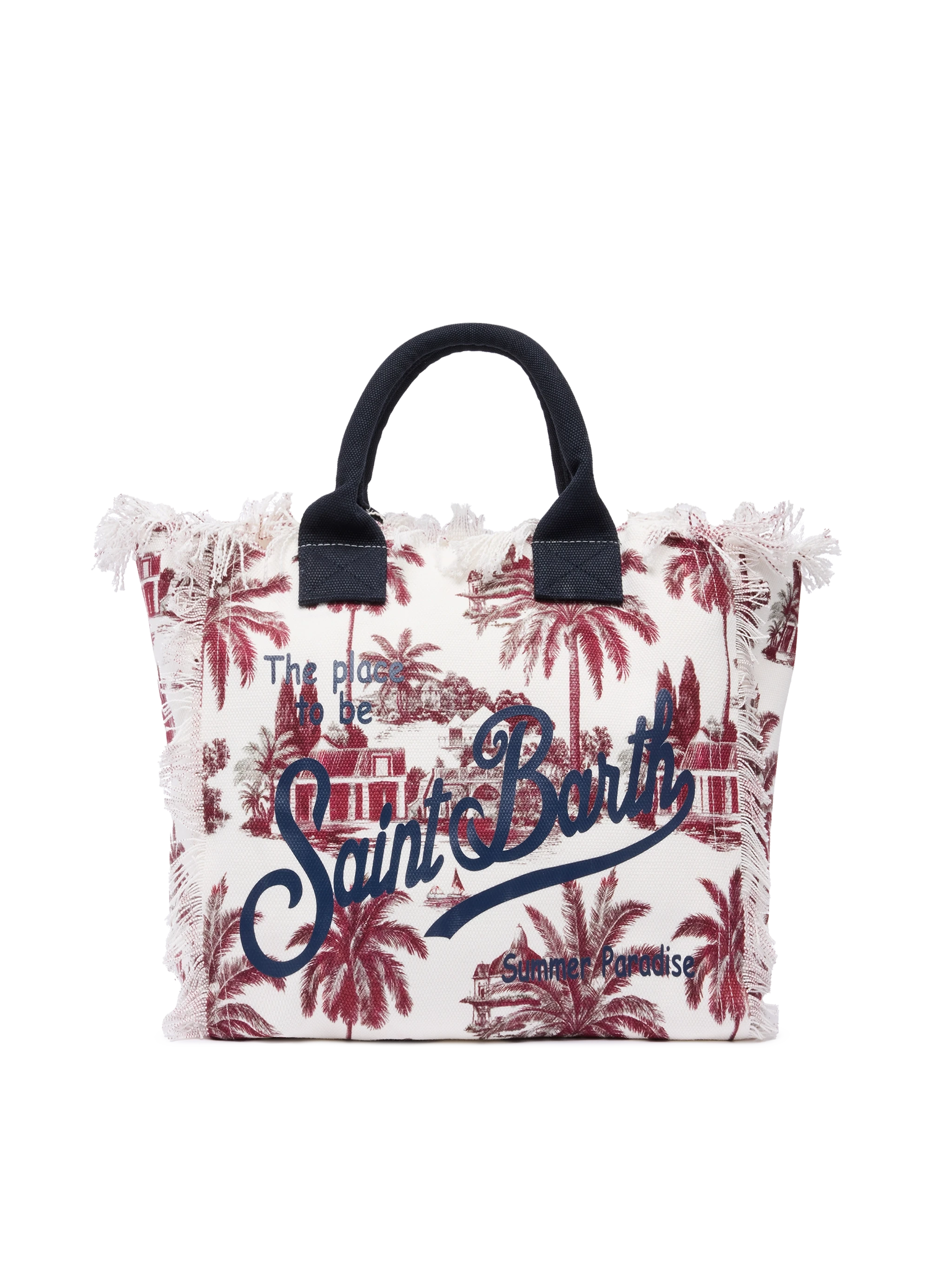mc2-saint-barth-vanity-borsa-shopping-canvas-toile-de-jouy-bordeaux-bianco image 1