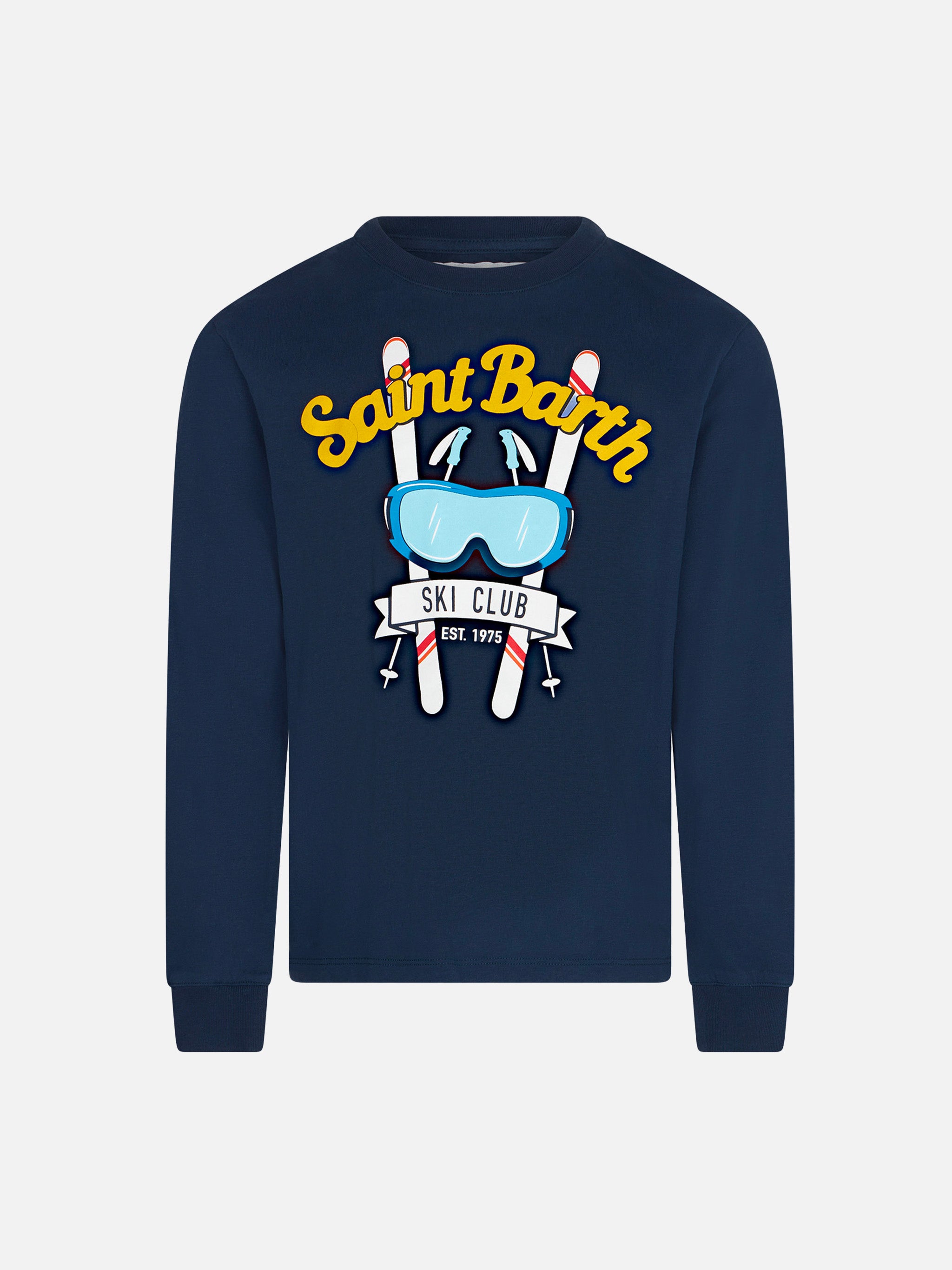 mc2-saint-barth-t-shirt-bambino-blu-navy-maniche-lunghe-sky-club-bambino image 1