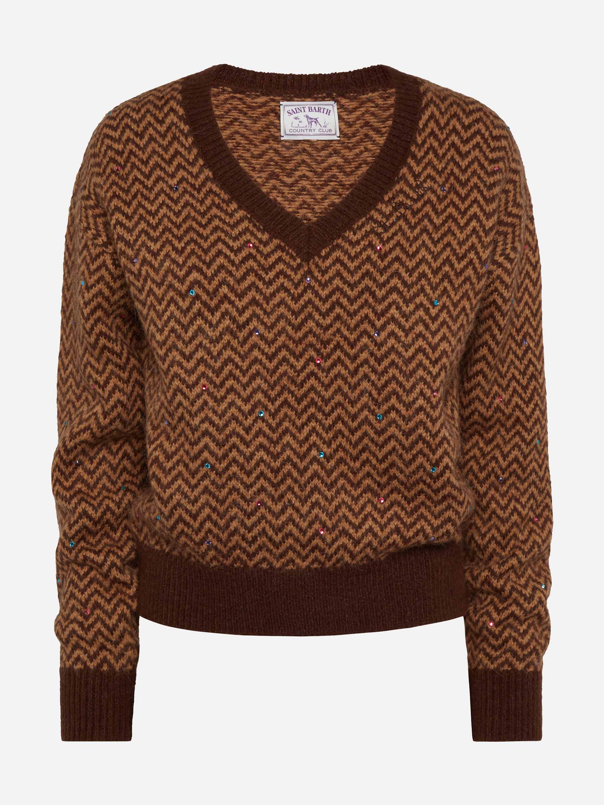mc2-saint-barth-maglione-annecy-soft-rombi-scollo-v-multicolor-donna image 4