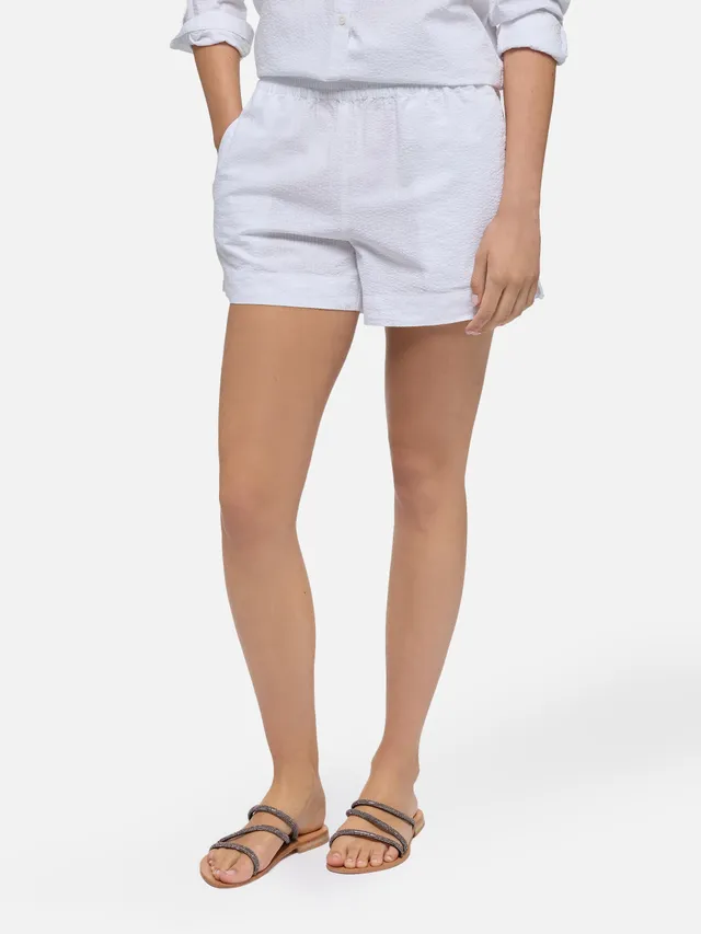 mc2-saint-barth-shorts-meave-donna-bianchi-in-cotone-seersucker-pull-up image 1