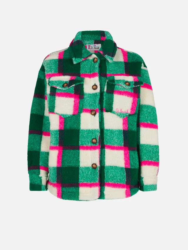 mc2-saint-barth-sovracamicia-girl-in-sherpa-stampa-tartan-multicolore image 1
