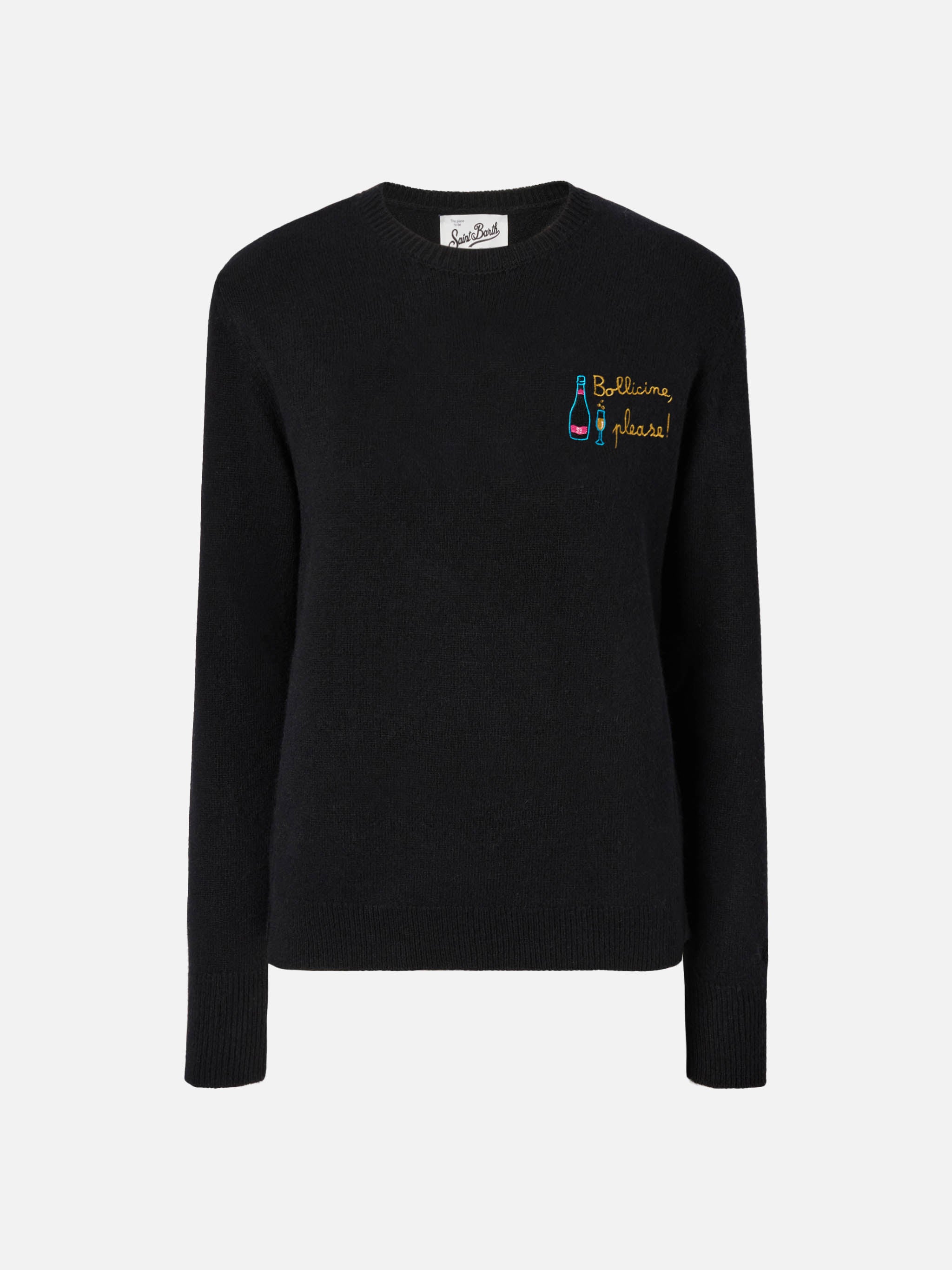 mc2-saint-barth-new-queen-maglione-misto-cashmere-nero-bollicine-please image 5