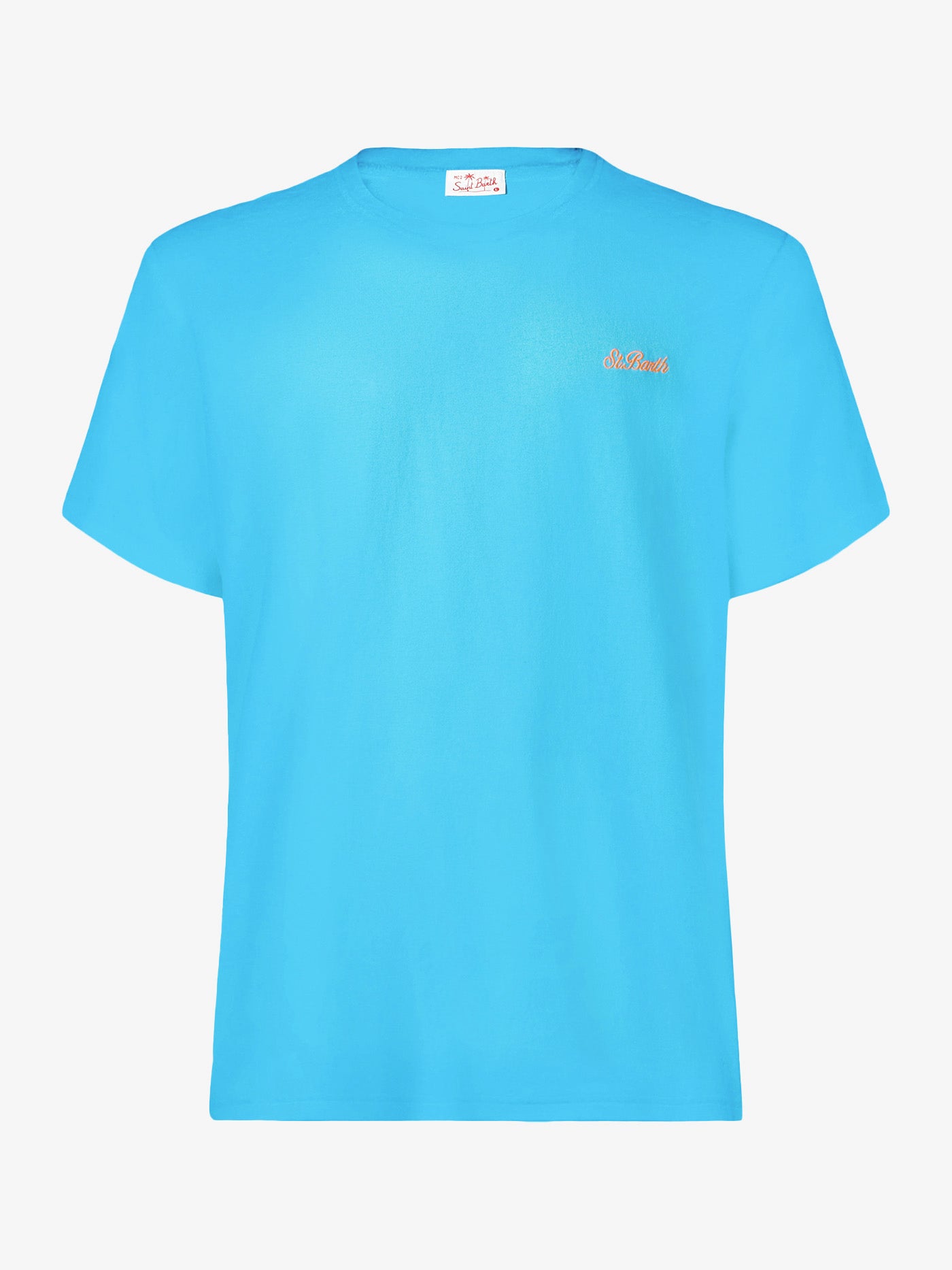t-shirt-mc2-saint-barth-dover-in-cotone-azzurro-tinta-unita image 1
