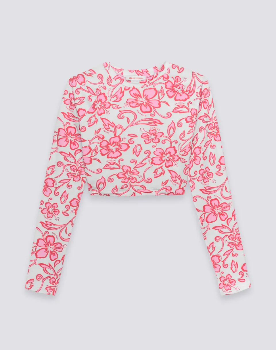 sundek-lory-rashguard-donna-con-stampa-sk23-maglia-surf-upf-50 image 1