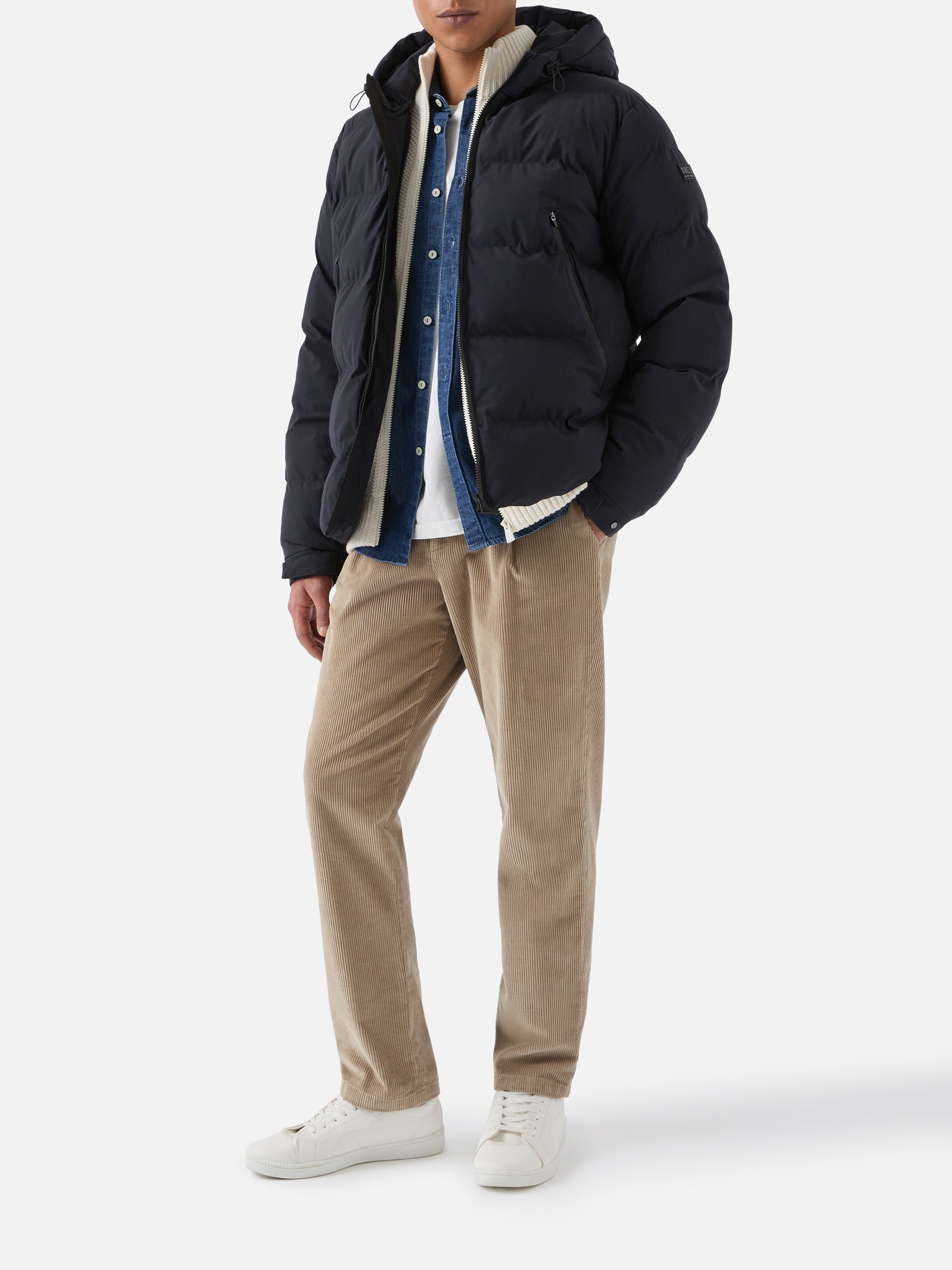 mc2-saint-barth-giacca-maier-imbottita-con-cappuccio-blu-navy-da-uomo image 2