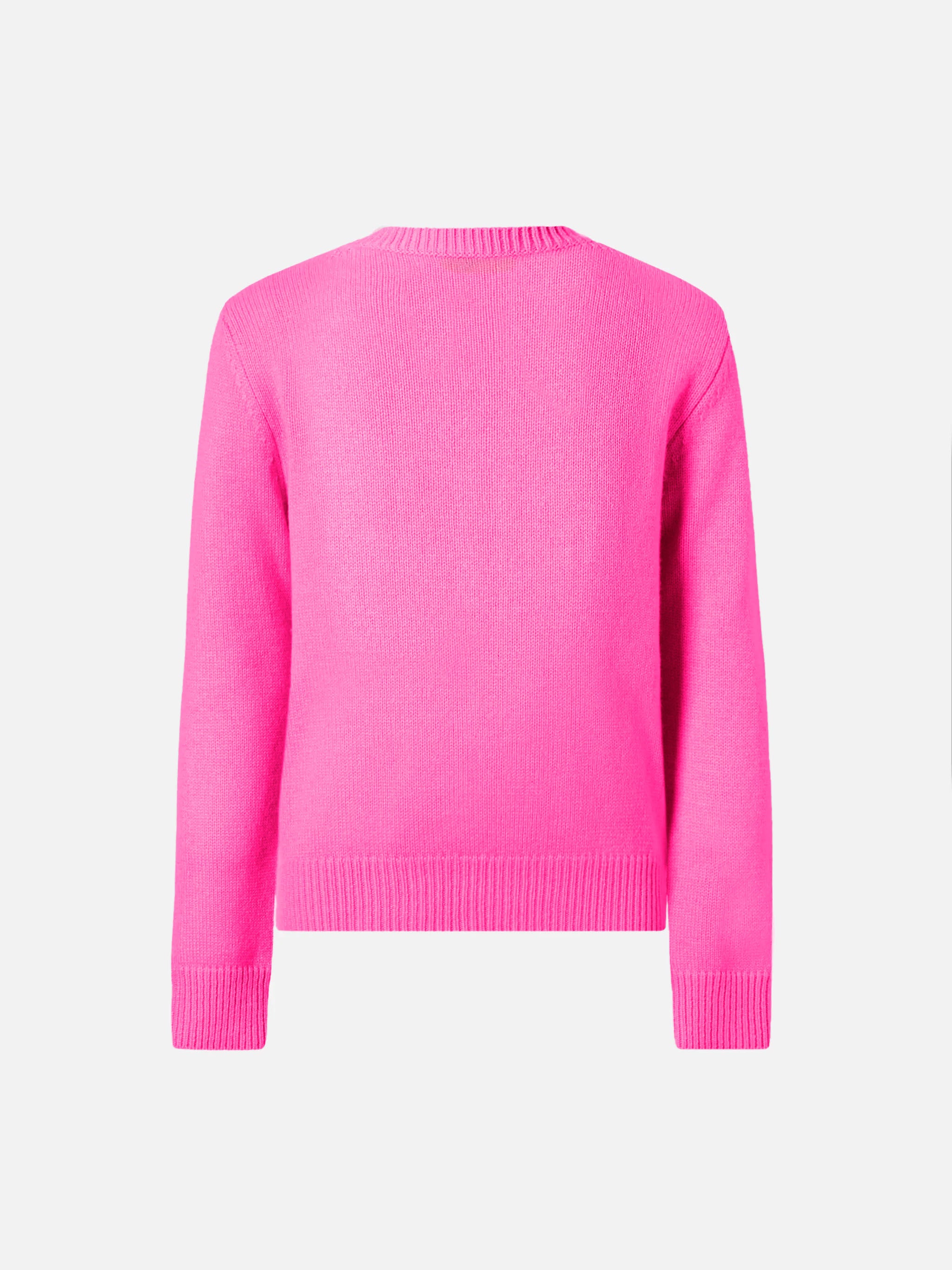 mc2-saint-barth-princess-soft-girocollo-bambina-fucsia-fluo-jacquard-adoro image 2
