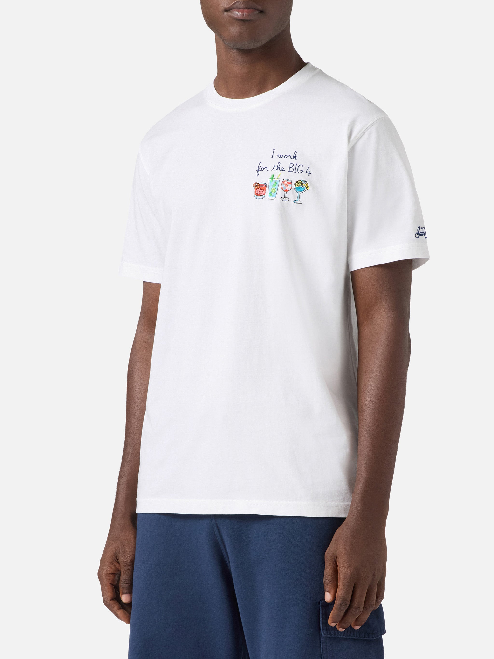 mc2-saint-barth-t-shirt-portofino-bianca-con-ricamo-i-work-for-the-big-4-cotone- image 3