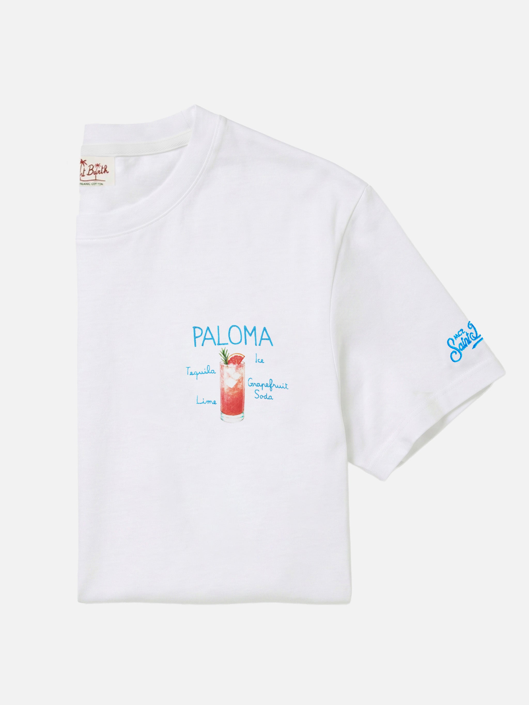 mc2-saint-barth-t-shirt-portofino-bianca-con-ricamo-paloma image 1