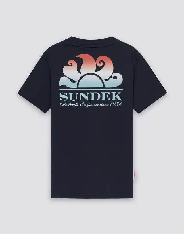 sundek-mini-new-herbert-t-shirt-bambino-con-logo-shaded-e-taschino image 1