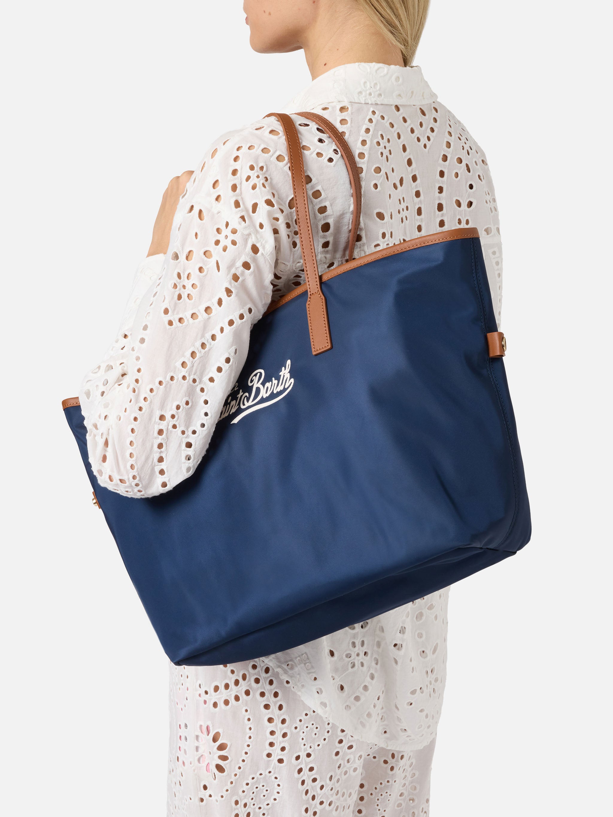 mc2-saint-barth-city-borsa-shopper-donna-nylon-blu-navy-regular image 2