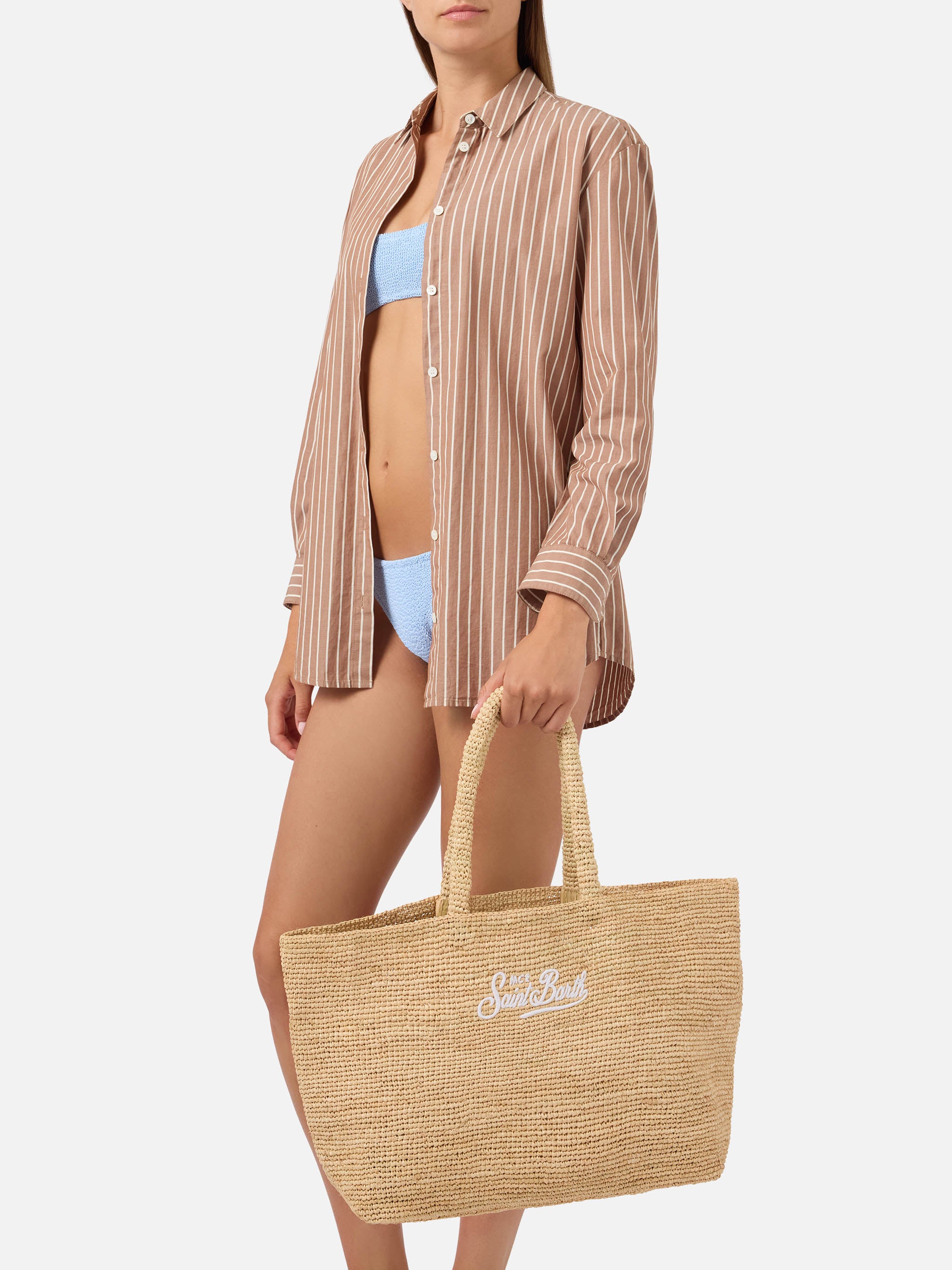 mc2-saint-barth-beach-borsa-raffia-naturale-50x30x15-cm-con-pouch image 2