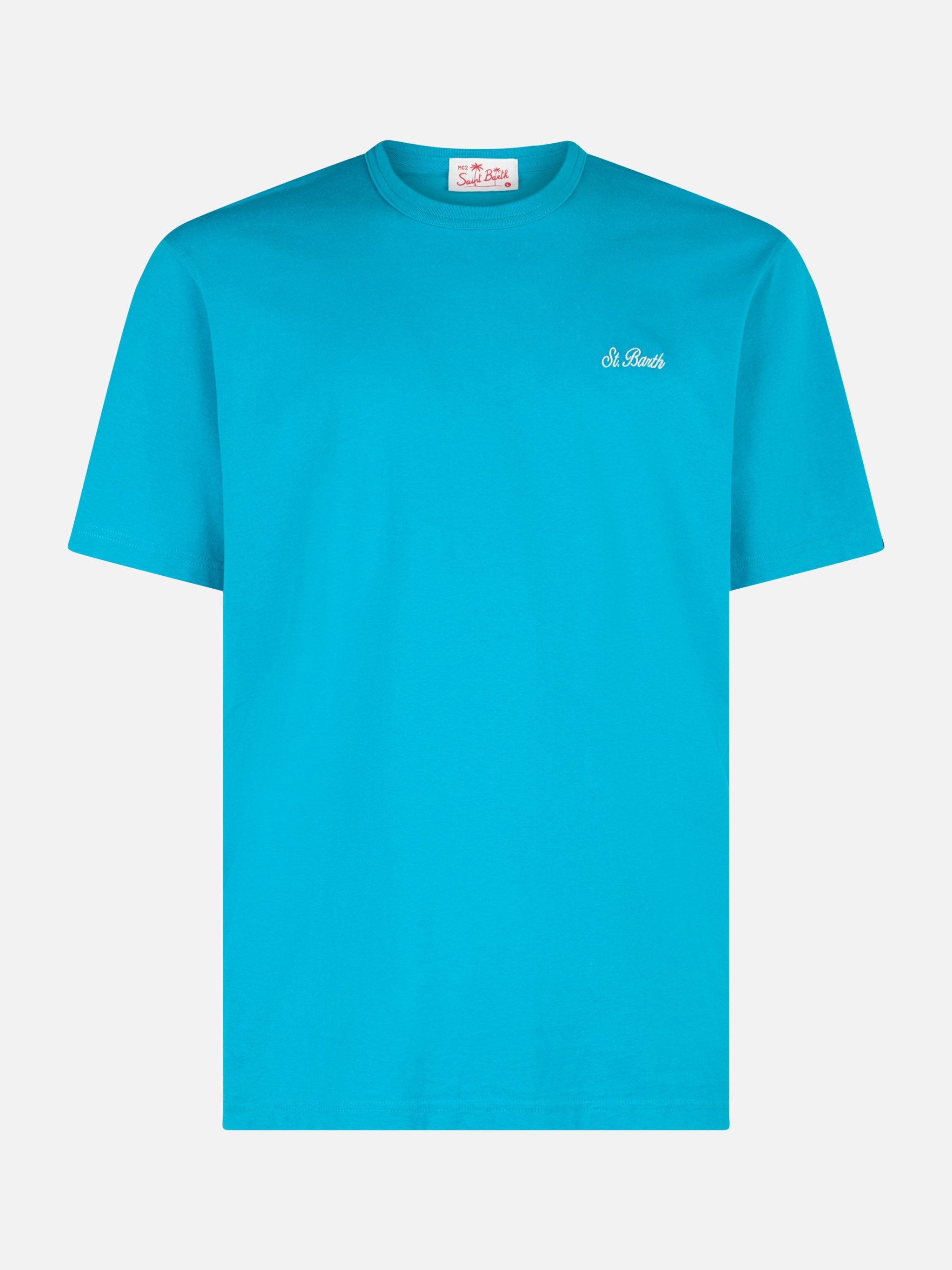 mc2-saint-barth-t-shirt-dover-uomo-cotone-verde-petrolio image 1