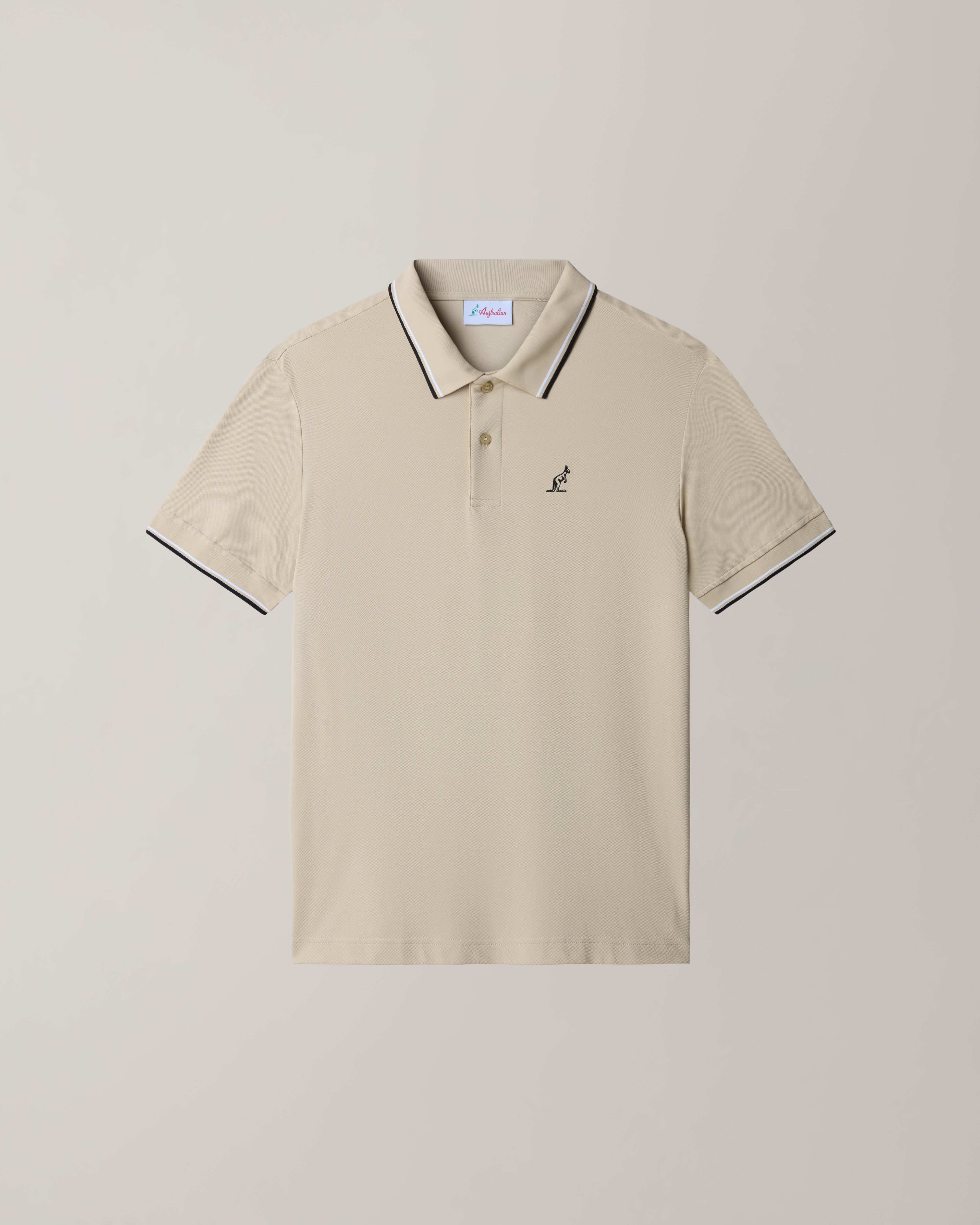 australian-2-stripes-polo-sabbia-polo-tecnica-regular-fit image 1