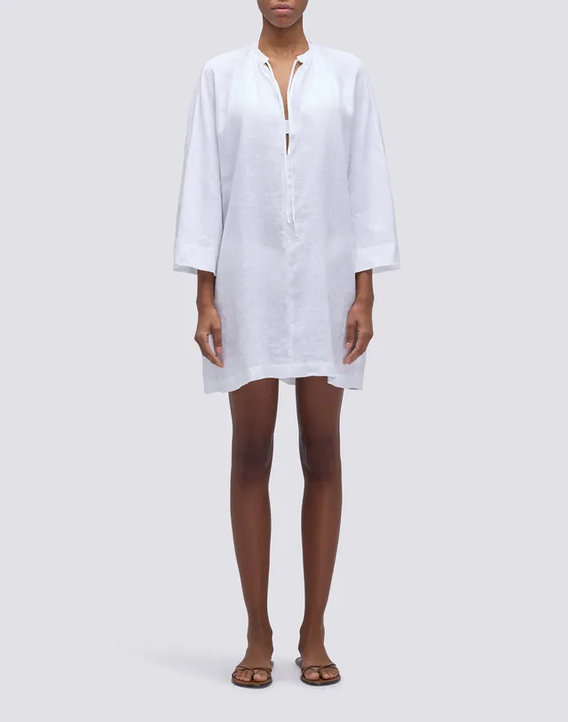 sundek-abito-corto-in-lino-donna-collo-coreana-gw882drli500 image 1
