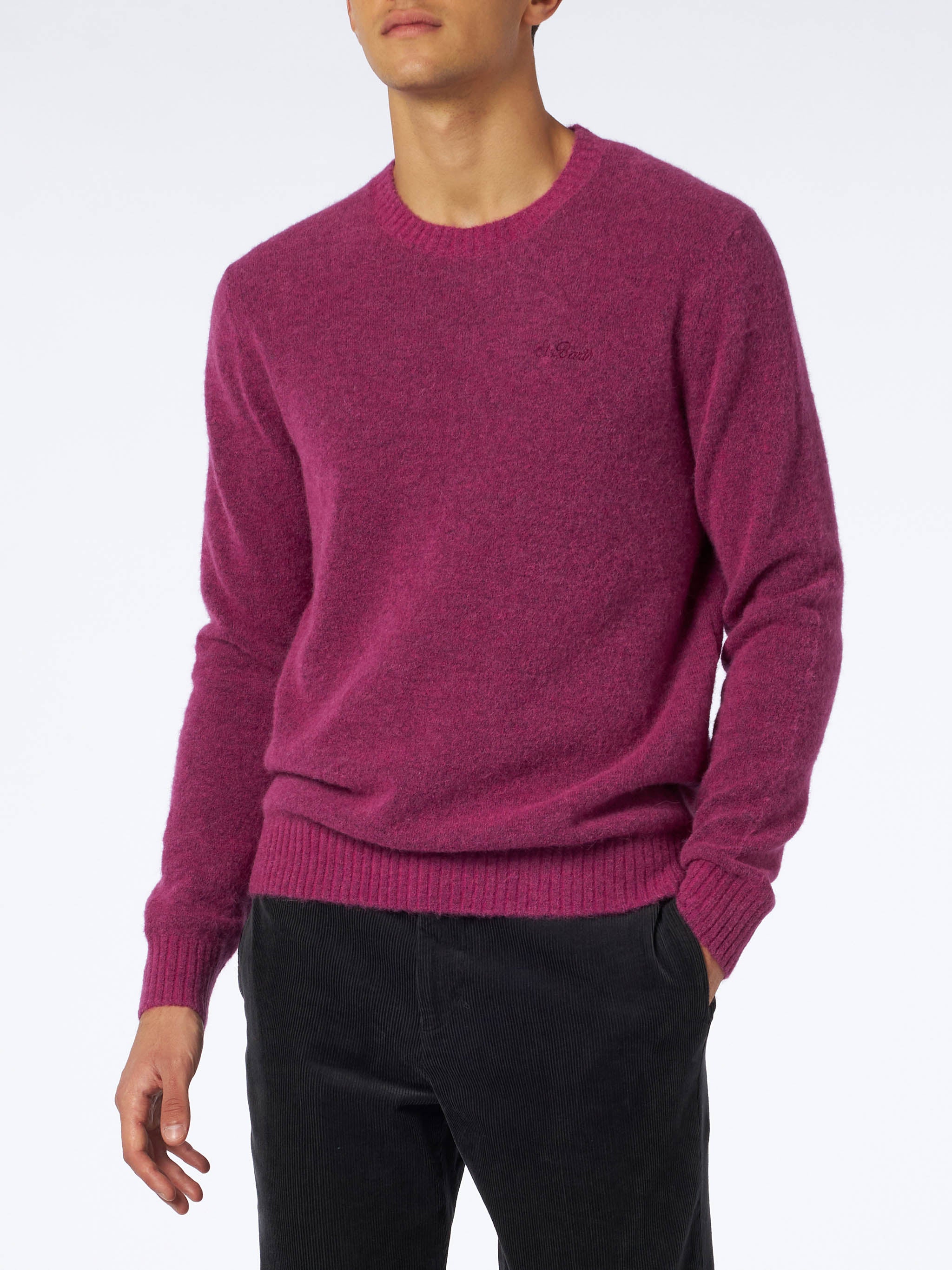 mc2-saint-barth-heron-maglia-uomo-fucsia-in-lana-stretch image 1
