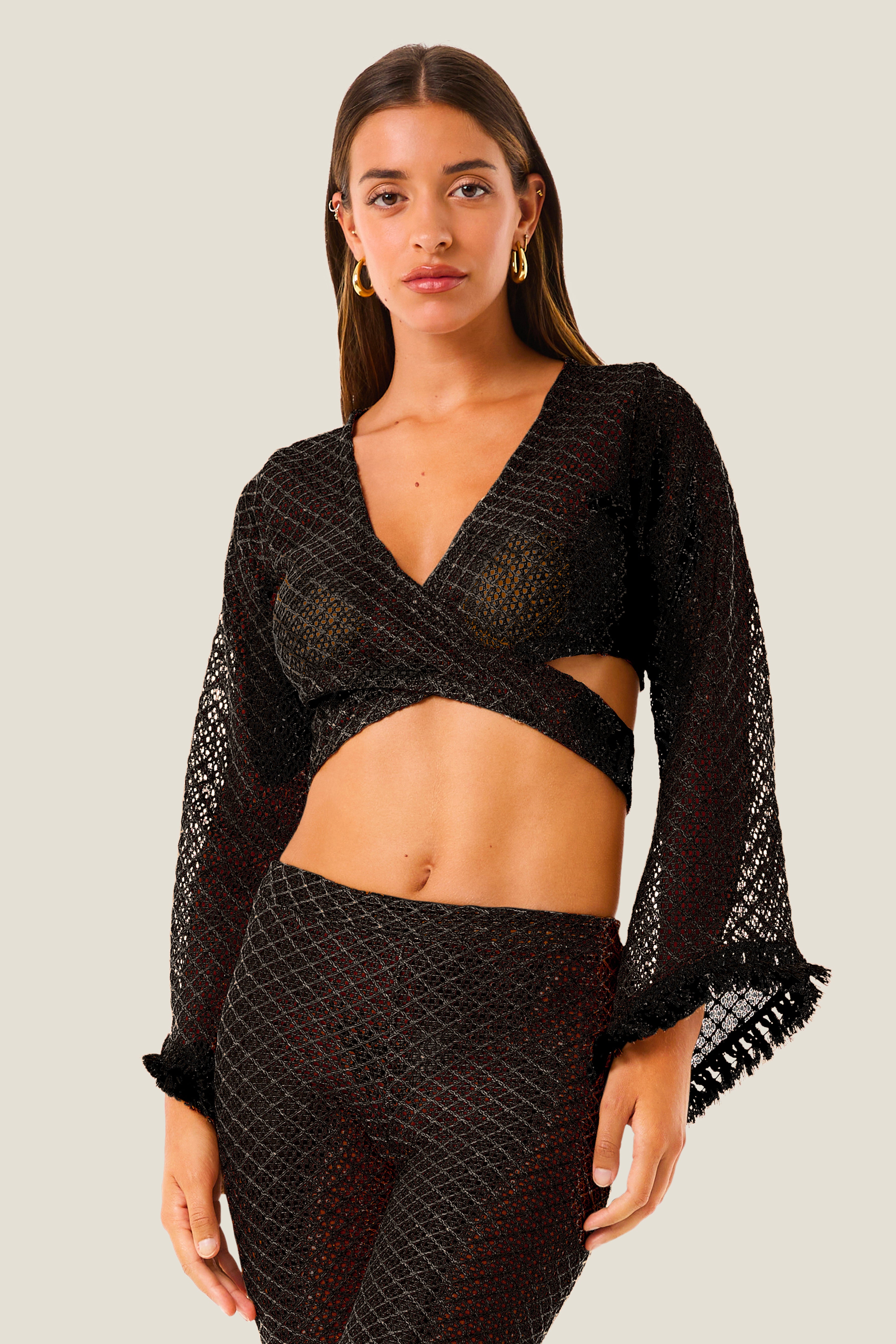 4giveness-maglia-annodata-natural-mesh-donna-cover-up image 2
