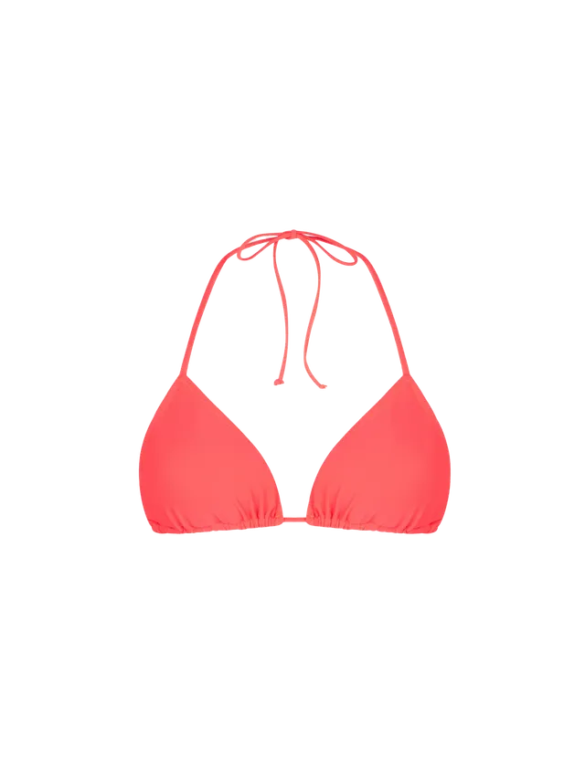 mc2-saint-barth-leah-top-bikini-triangolo-rosso-fluo-donna image 1