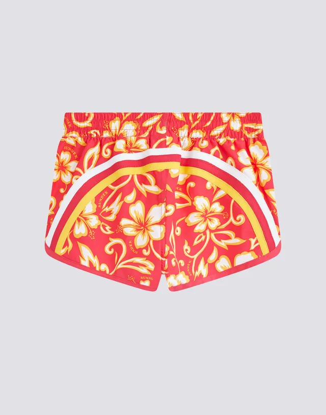 sundek-margate-g536bdrt323-pantaloncino-mare-corto-bambina-con-stampa-hibiscus image 1