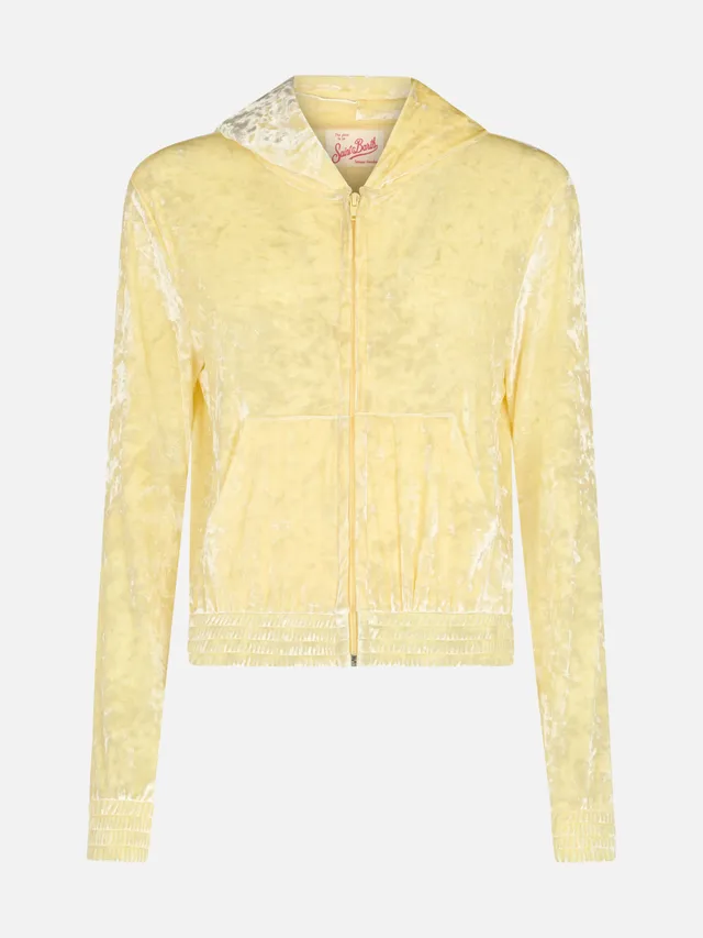 mc2-saint-barth-felpa-donna-jasmine-con-zip-in-tessuto-effetto-spugna-giallo-chi image 1