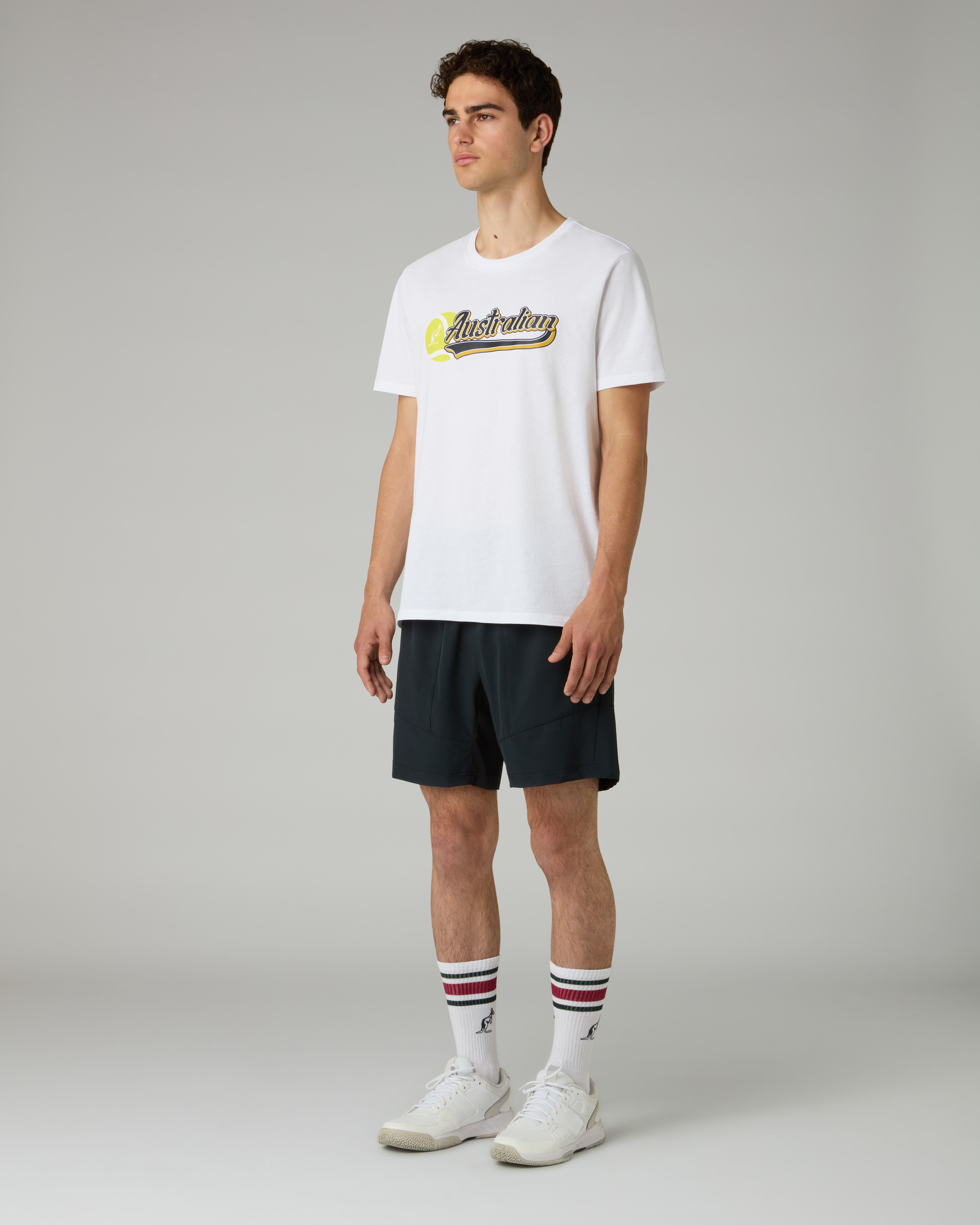 australian-t-shirt-tennis-maglietta-cotone-bianco-stampa-petto image 2