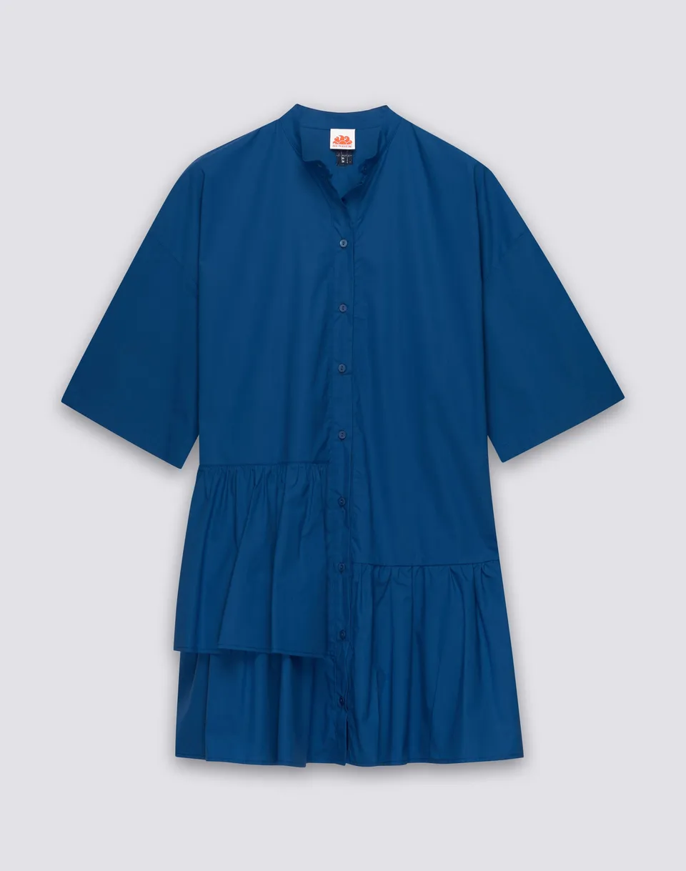 sundek-abito-donna-corto-asimmetrico-in-popeline-di-cotone image 1