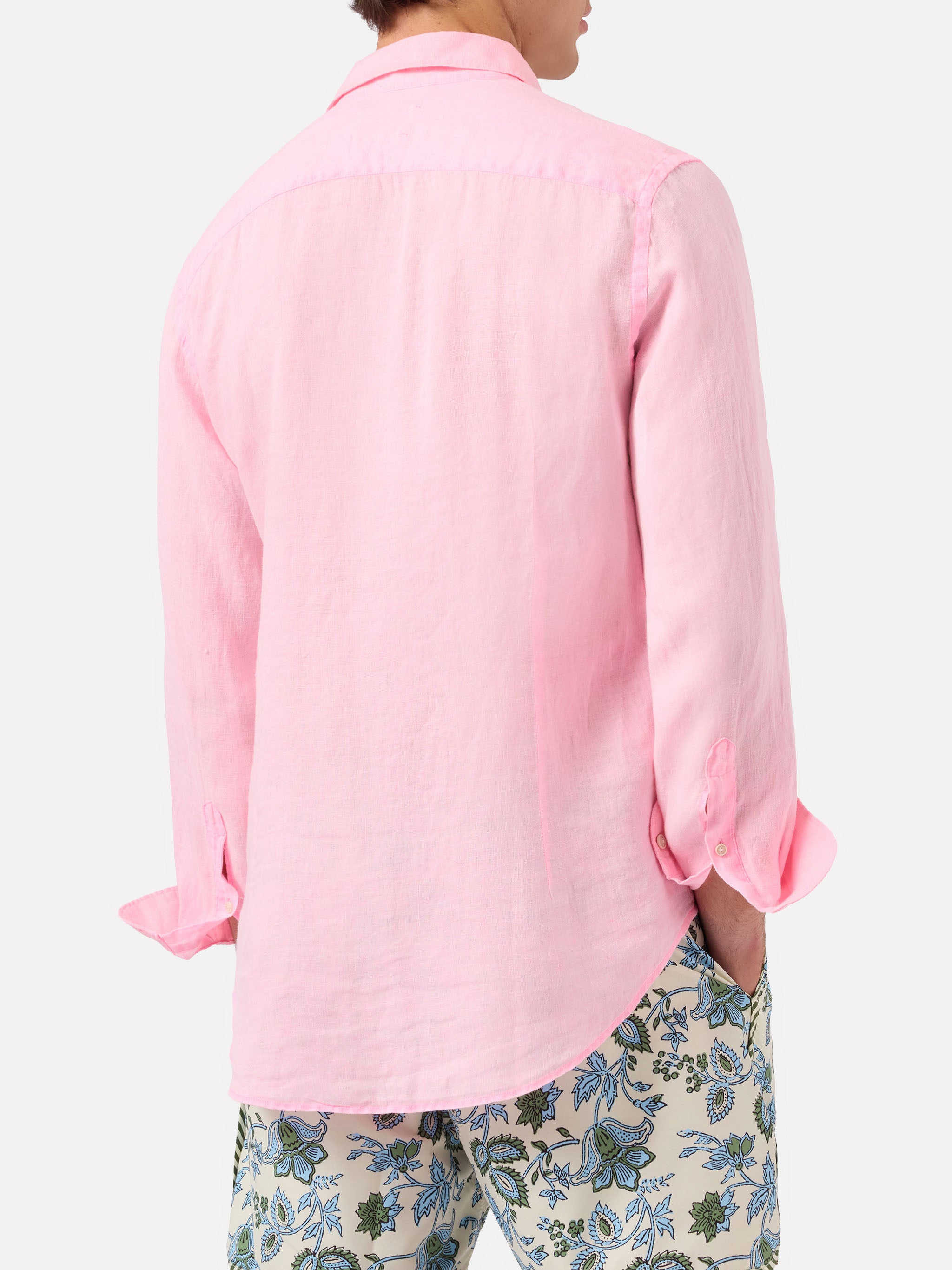mc2-saint-barth-camicia-pamplona-uomo-in-lino-rosa-acquarello image 3
