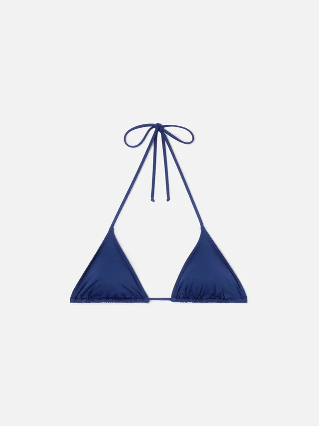 mc2-saint-barth-leah-top-bikini-triangolo-laccetti-blu-navy-donna image 1