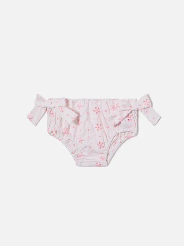 mc2-saint-barth-culotte-mare-rainbow-neonata-sangallo-floreale-bianco image 1