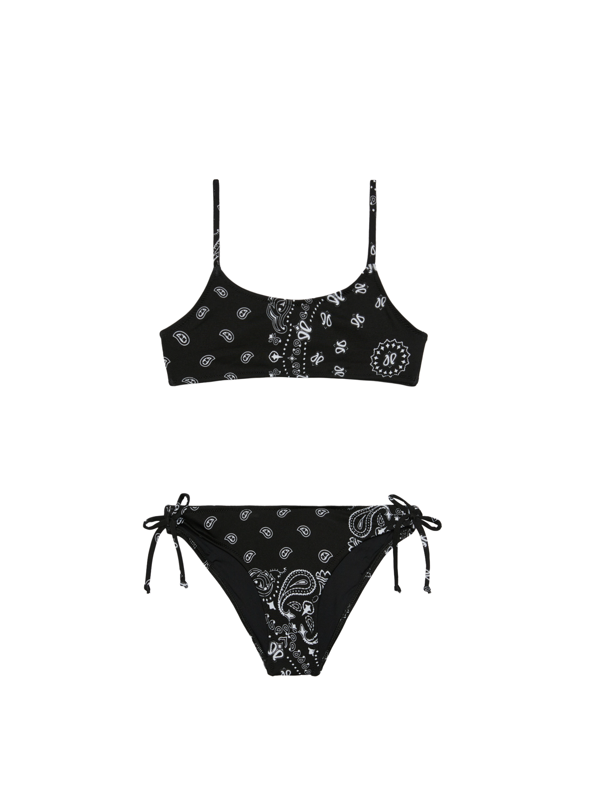 mc2-saint-barth-bikini-bimba-bralette-nero-stampa-bandana image 1