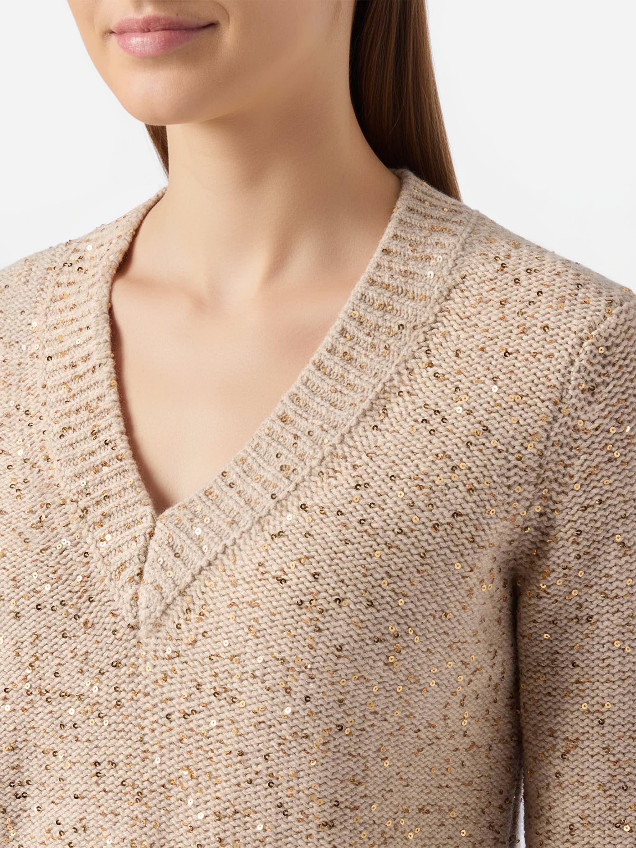 mc2-saint-barth-maglione-girocollo-oro-con-paillettes-donna image 2