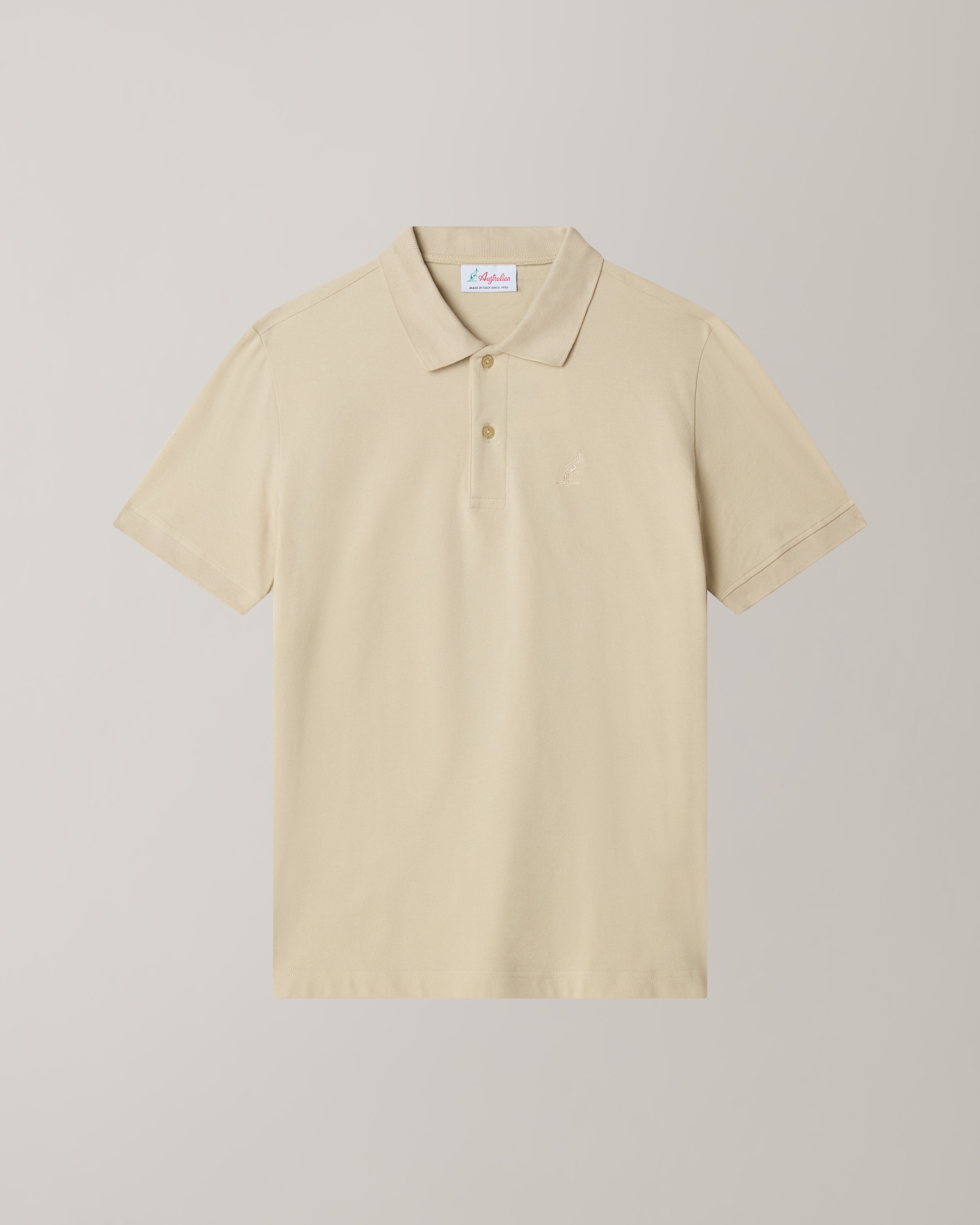 australian-easy-polo-shirt-sabbia-in-piquet image 5