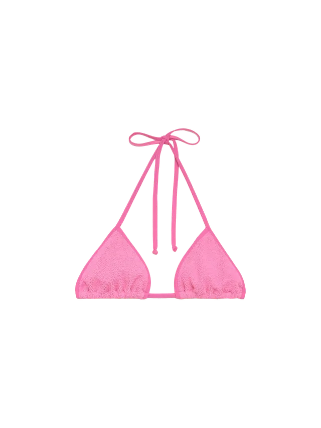 leah-top-triangolo-mc2-saint-barth-in-crinkle-rosa image 1