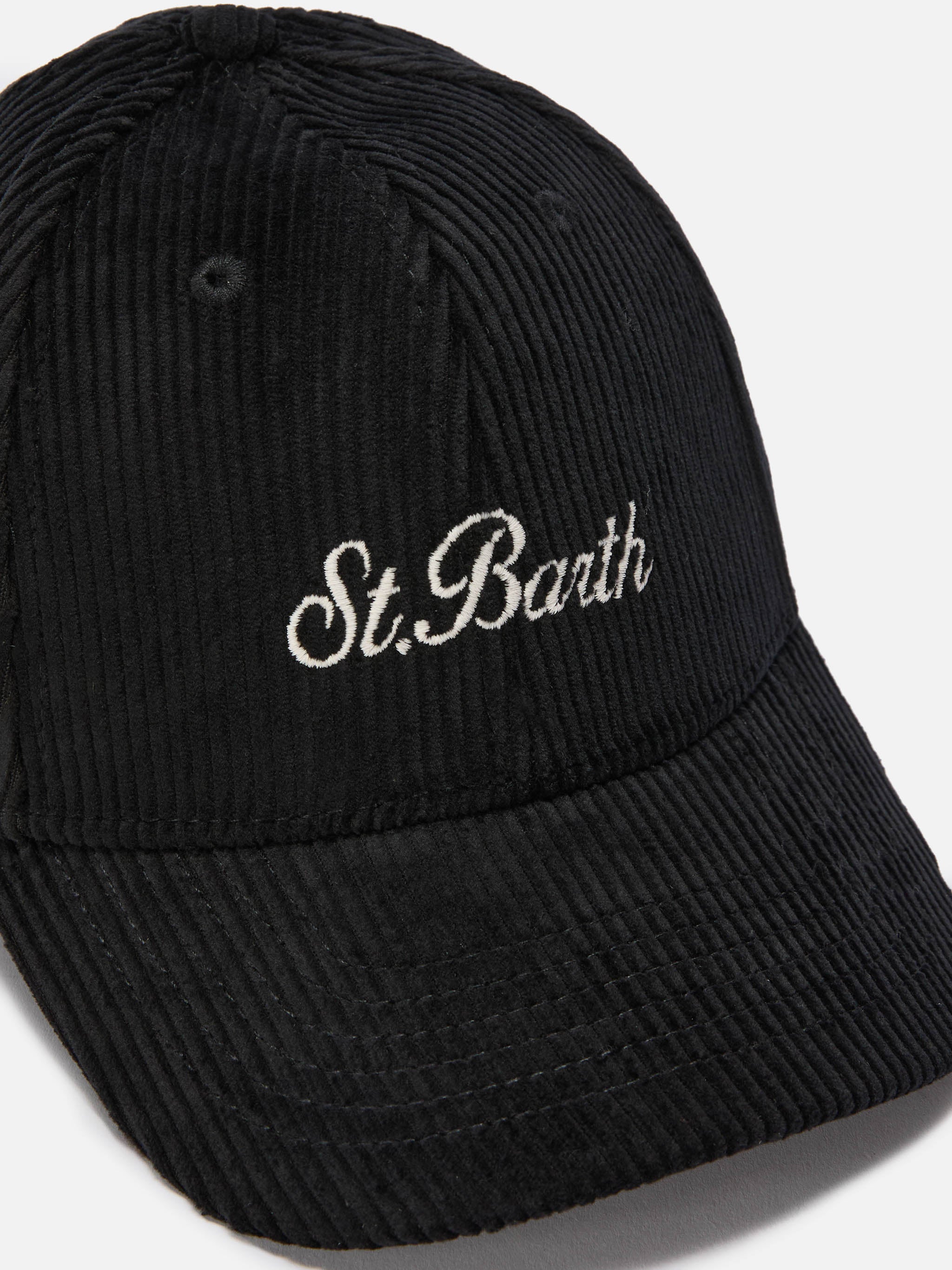 mc2-saint-barth-cappello-baseball-corduroy-in-velluto-a-coste-nero image 2