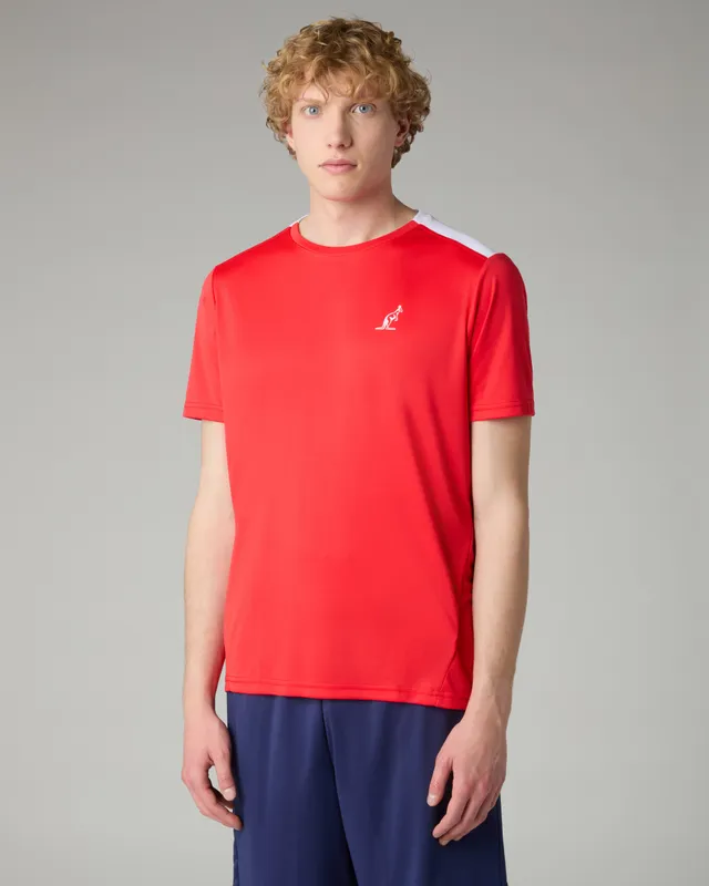 australian-energy-t-shirt-rosso-vivo-maglia-tennis-traspirante image 1