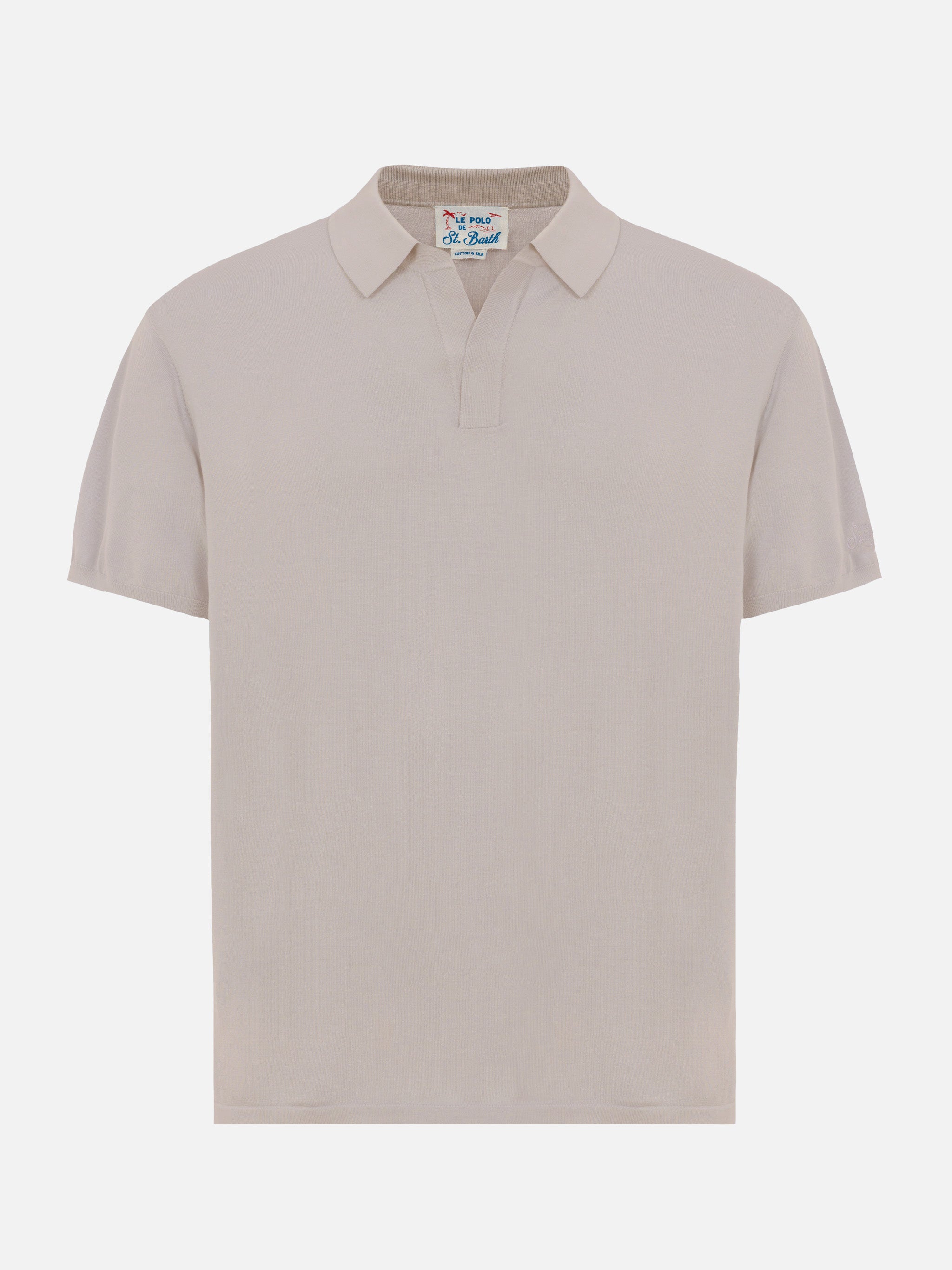 mc2-saint-barth-polo-sloan-uomo-in-maglia-seta-e-cotone-beige image 4