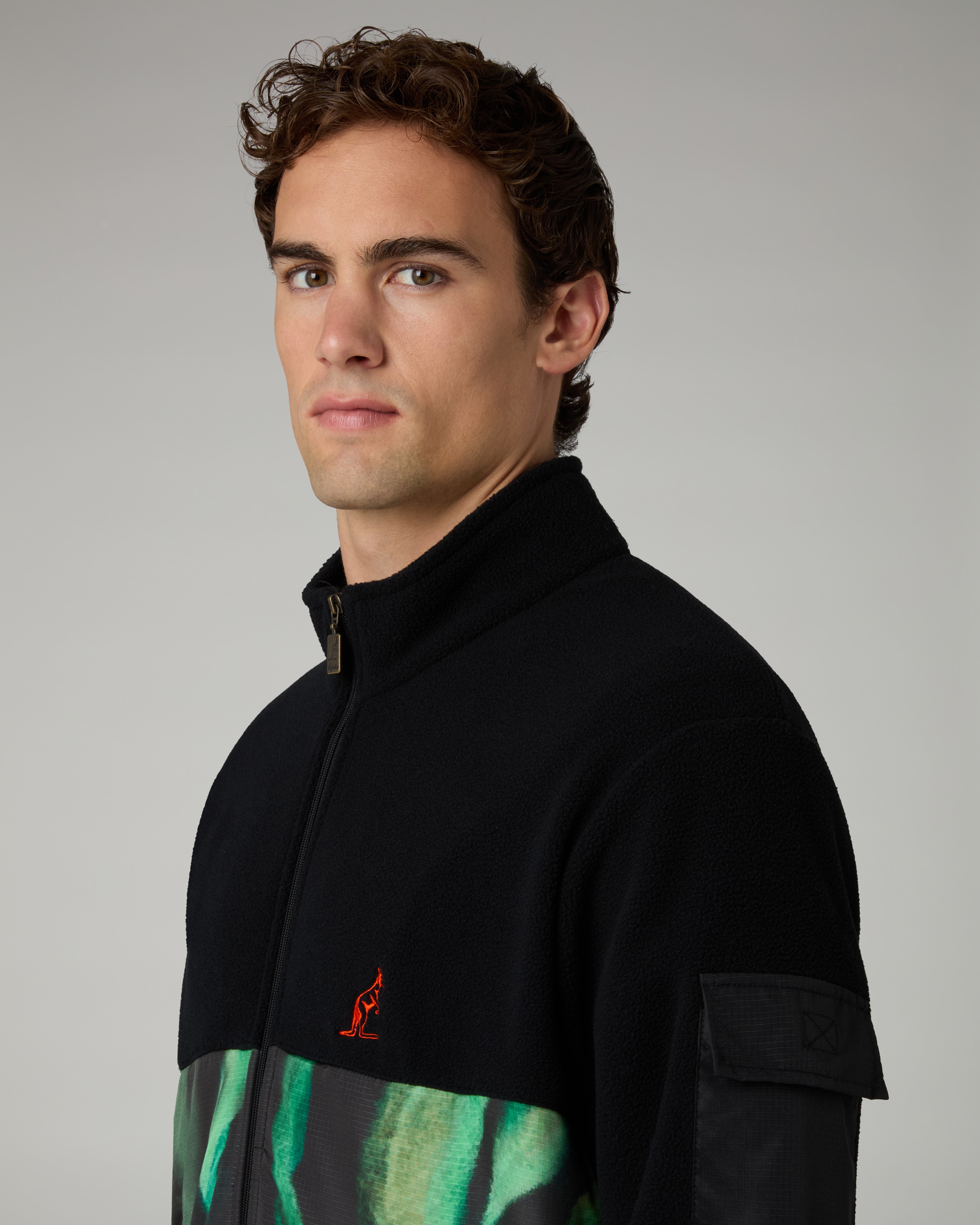 australian-blanca-multi-fabric-giacca-track-in-pile-nero image 4