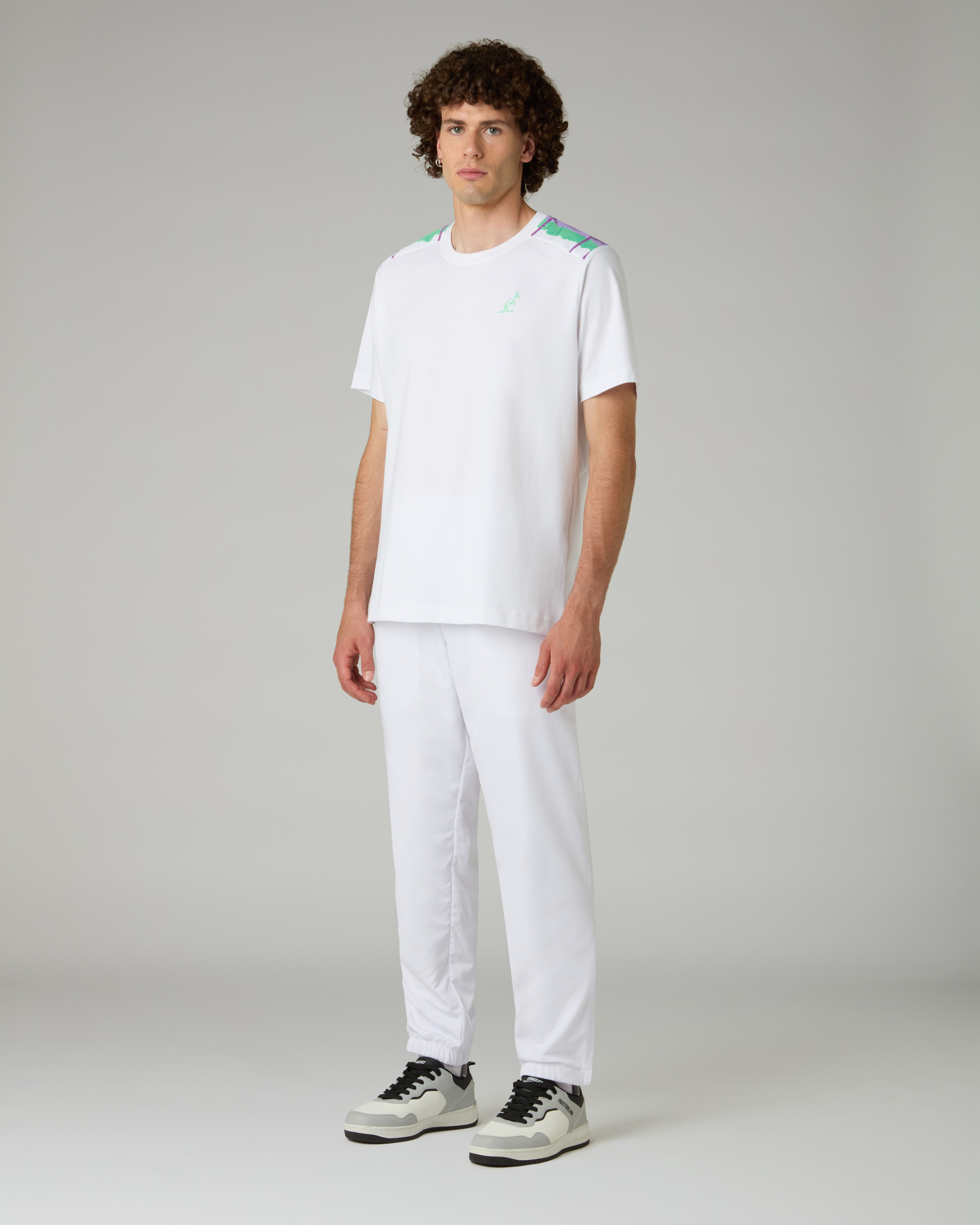 australian-goran-cotton-t-shirt-maglia-cotone-bianca-con-inserti image 2