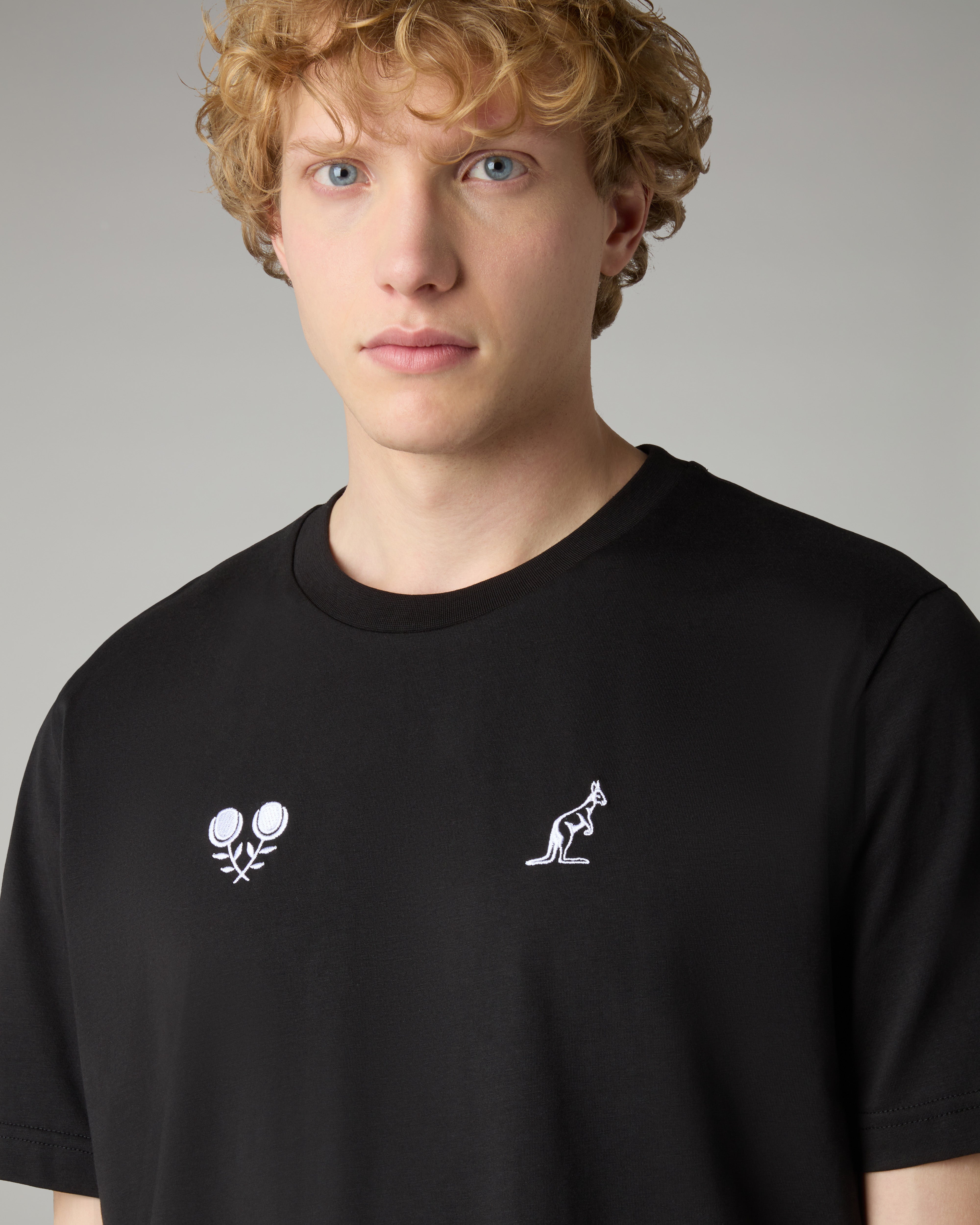 australian-gaucho-t-shirt-cotone-nera-regular-fit-made-in-italy image 4