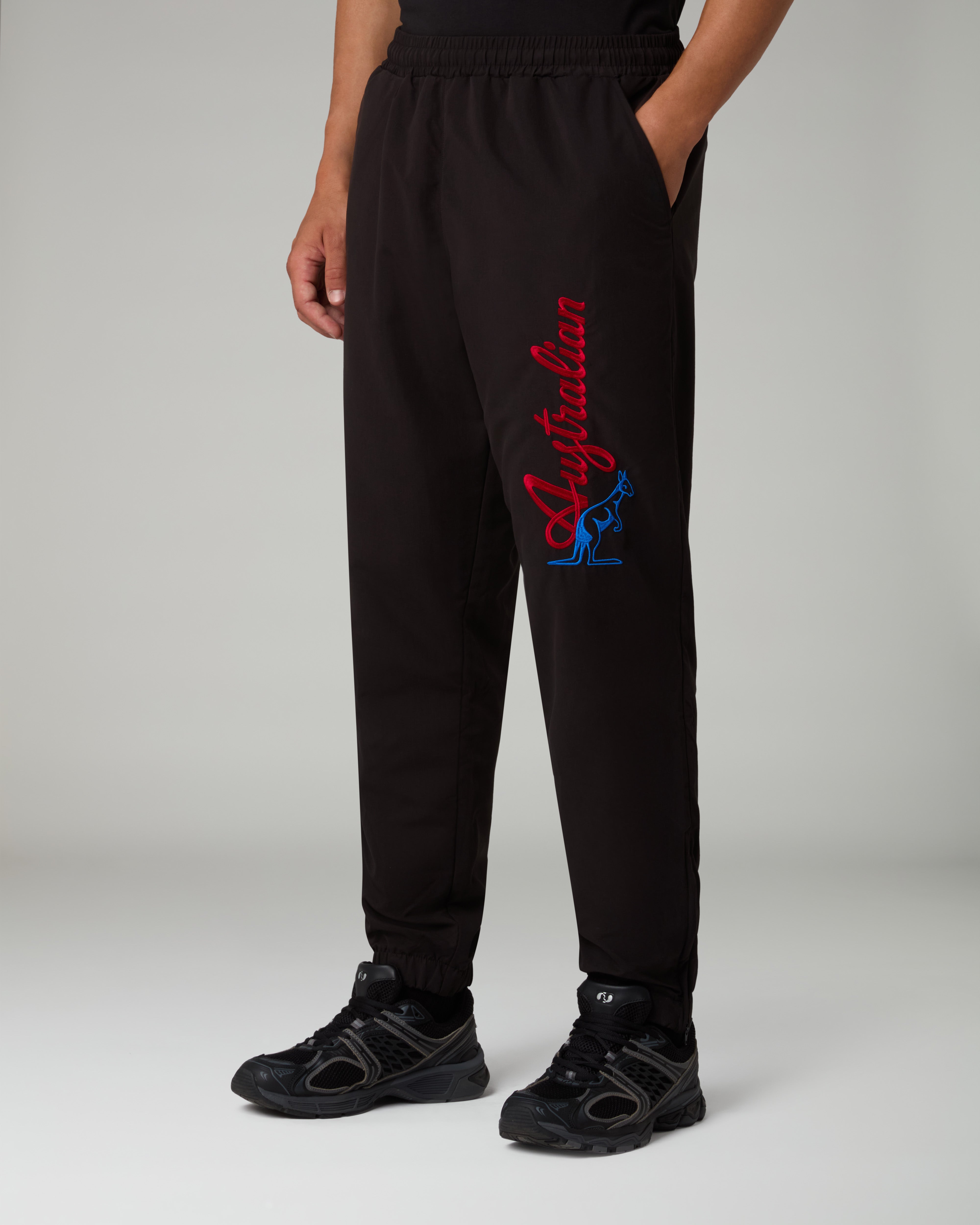 australian-bumper-logo-microtouch-pantalone-tuta-uomo-nero image 1