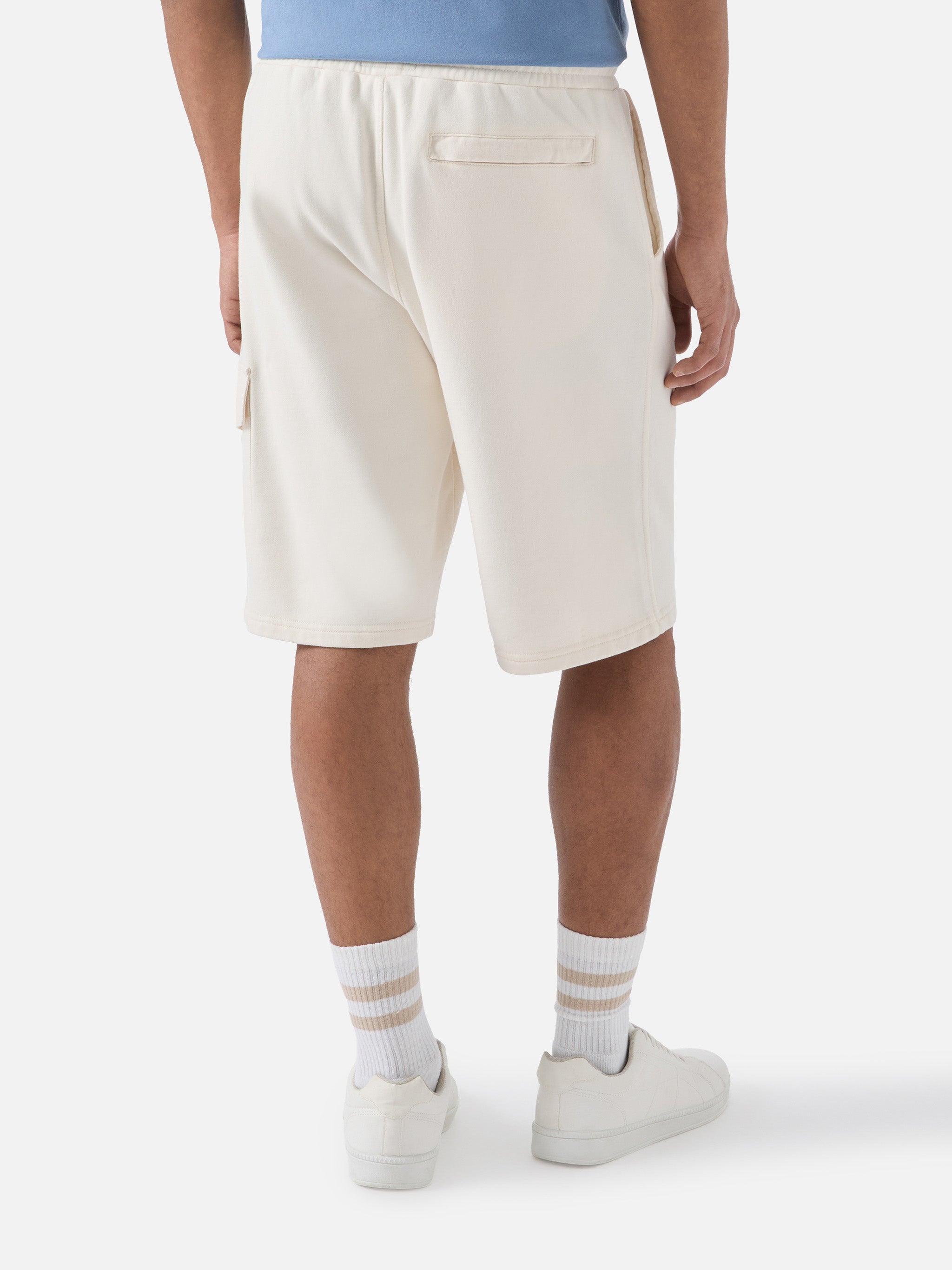 mc2-saint-barth-bermuda-argo-uomo-in-cotone-crema-con-tasca-cargo image 4