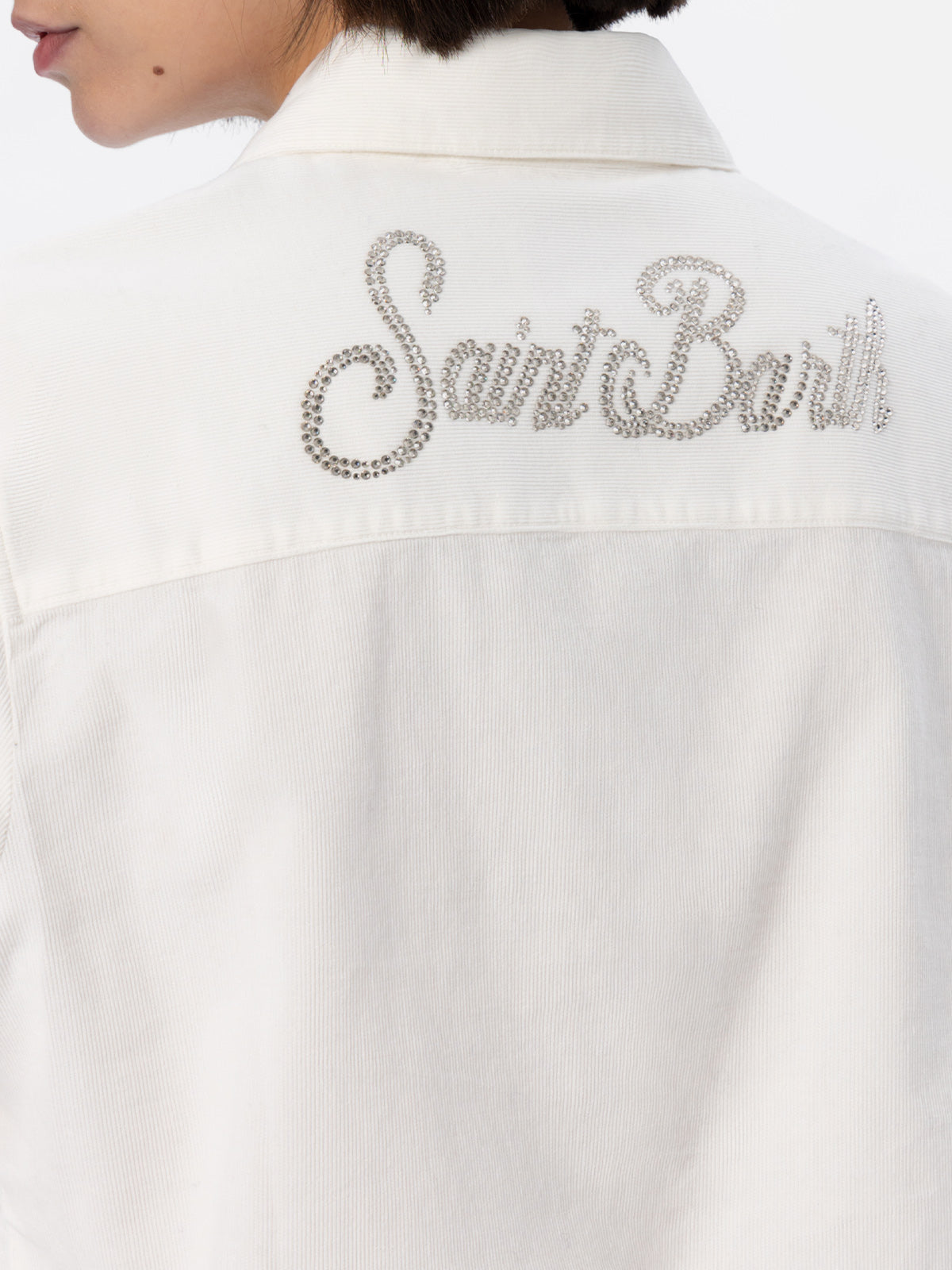 camicia-mc2-saint-barth-deer-in-tessuto-effetto-velluto-a-coste-panna-con-strass image 2