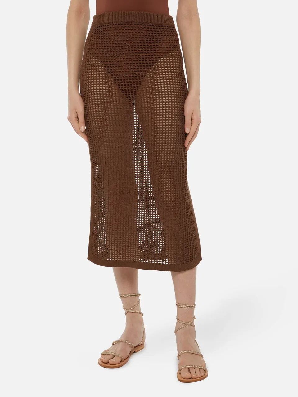 mc2-saint-barth-gonna-midi-darline-donna-marrone-crochet image 1