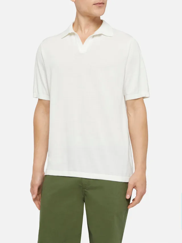 mc2-saint-barth-polo-sloan-uomo-in-maglia-bianca-senza-bottoni image 1