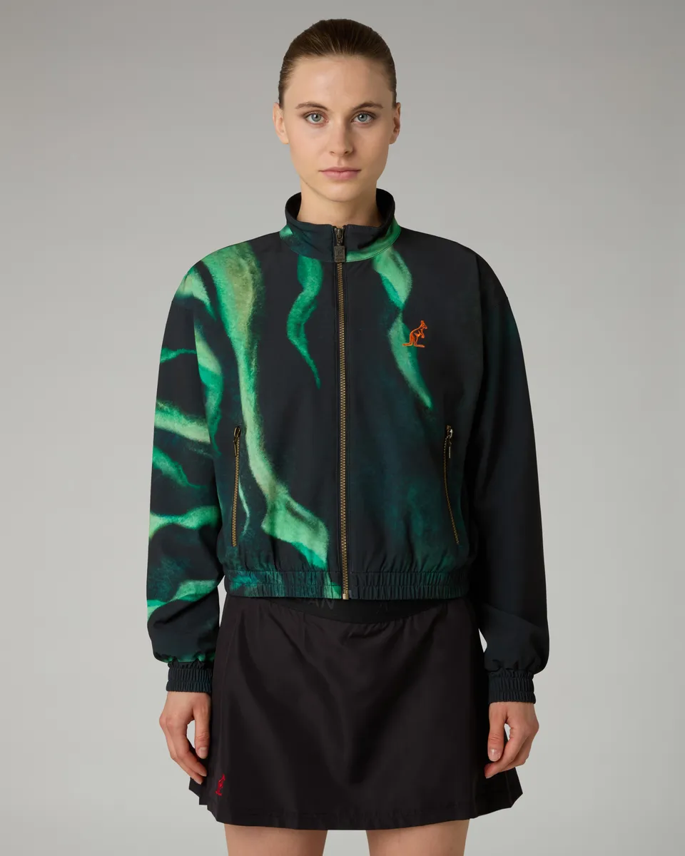 australian-blanca-track-jacket-nera-bi-elastica-slam-taglio-cropped image 1